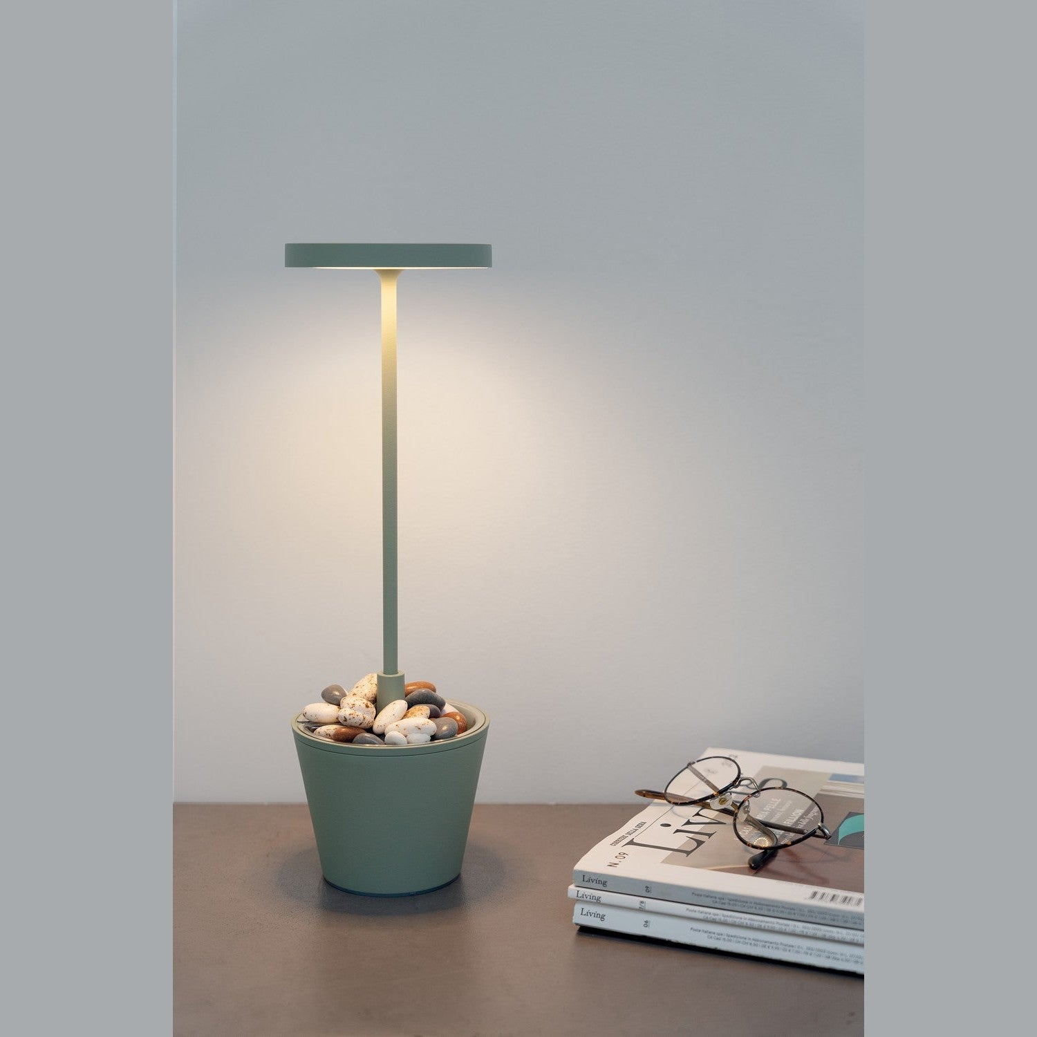 Zafferano - LD0420G4 - LED Table Lamp - Poldina - Sage Green