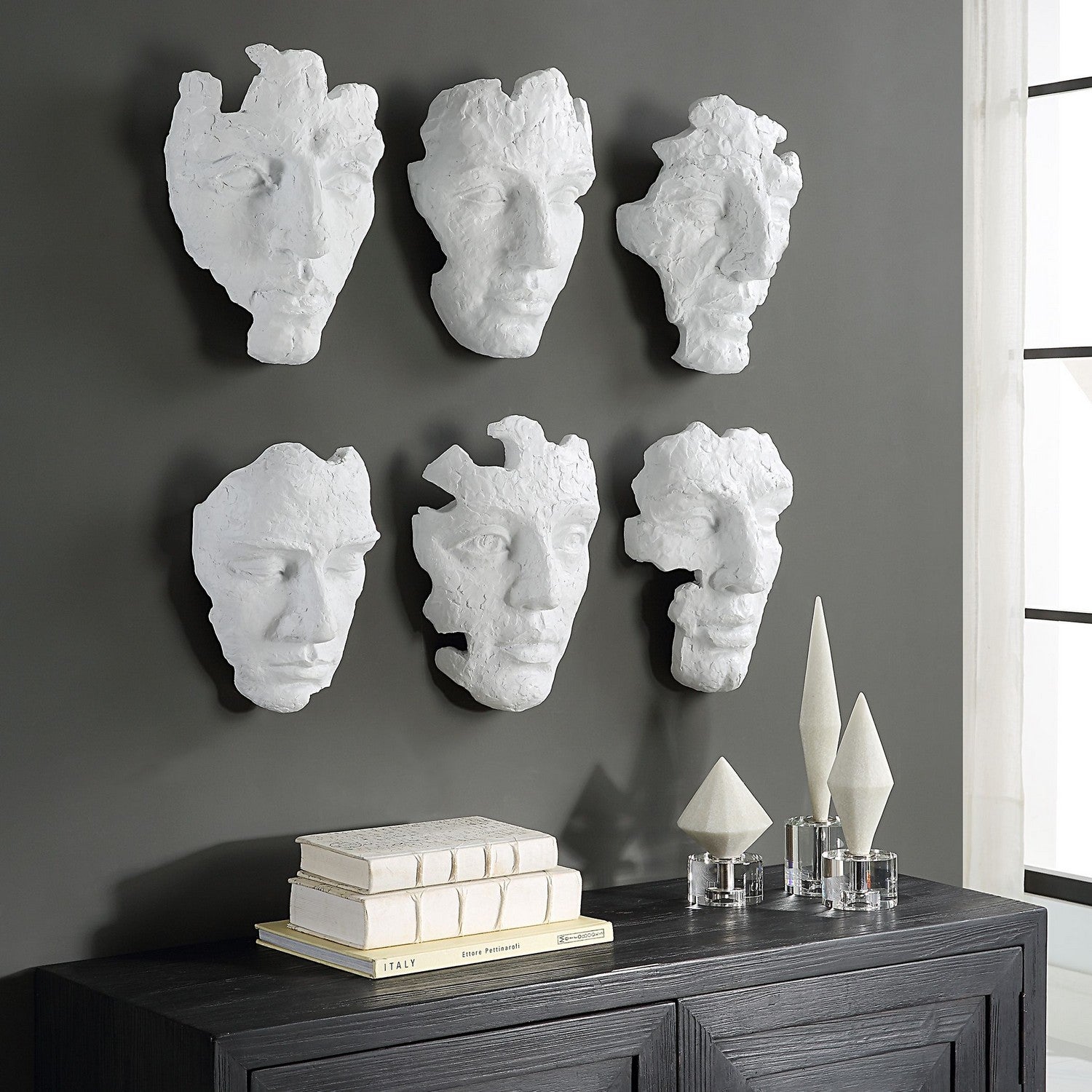 Uttermost - 04358 - Wall Decor, Set/6 - Self-Portrait - Matte White