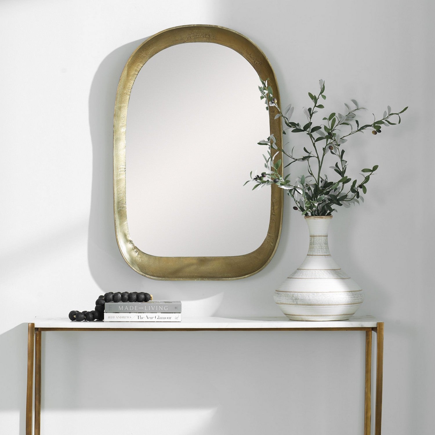 Uttermost - 07086 - Mirror - Bradano - Plated Antique Brass