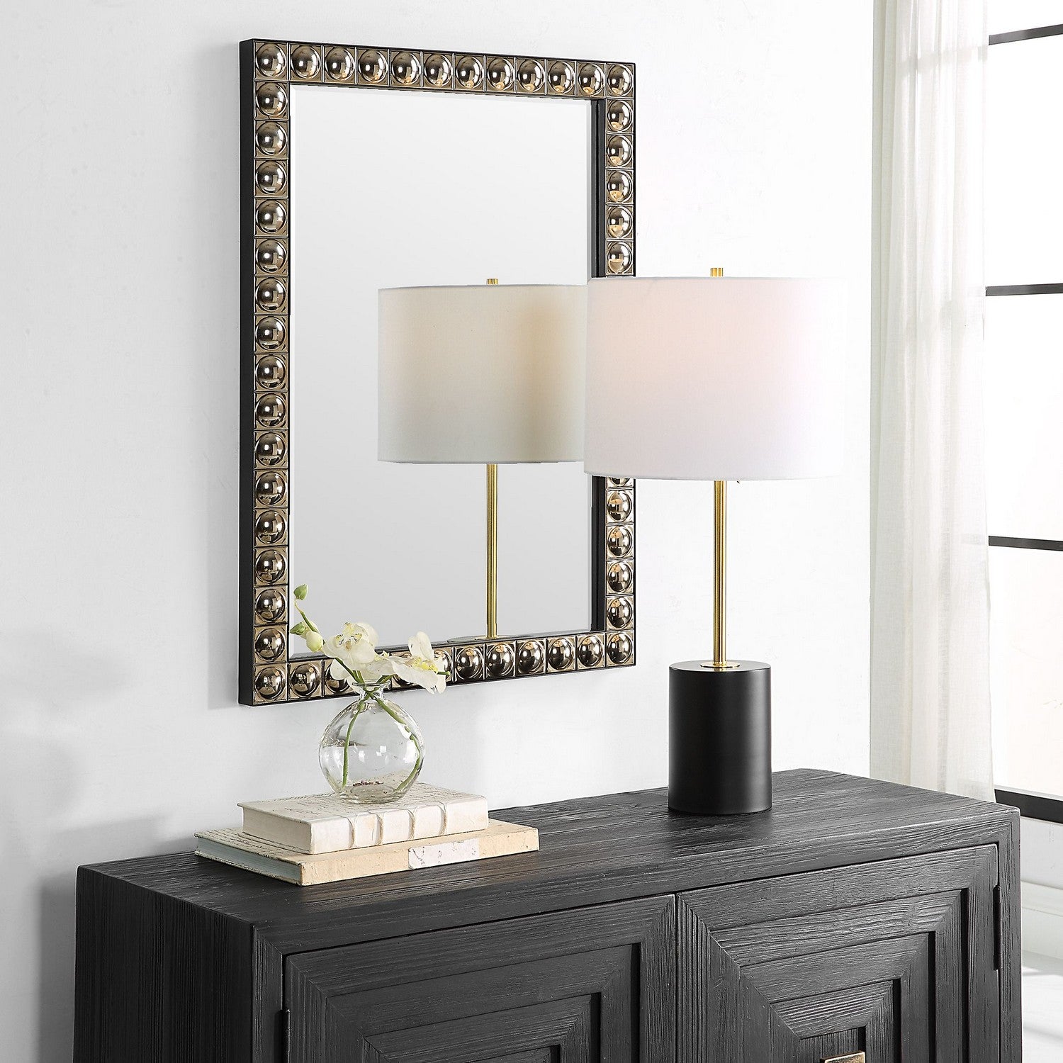 Uttermost - 09944 - Vanity Mirror - Silvio - Antiqued Silver-champagne Plating