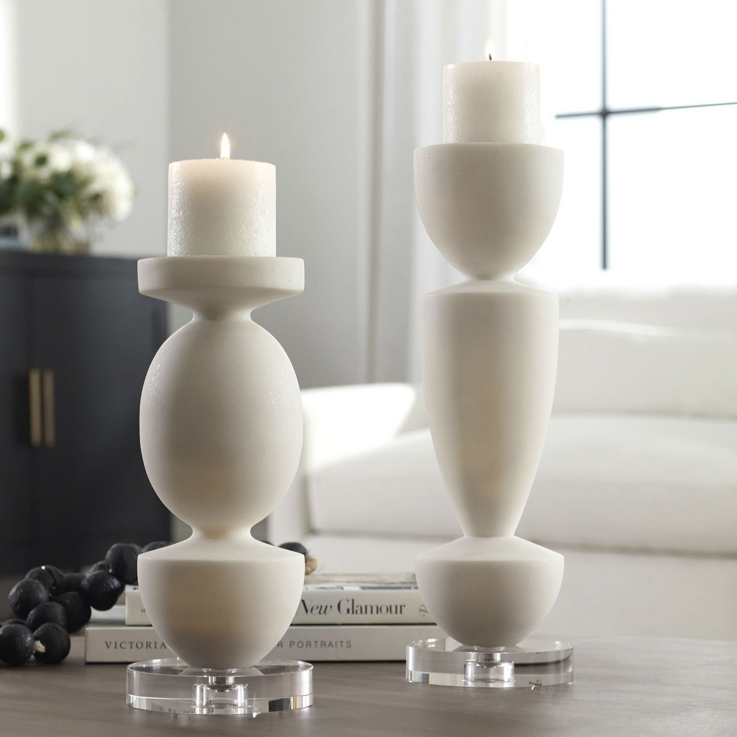 Uttermost - 18101 - Candleholders, Set/2 - Lido - Ivory