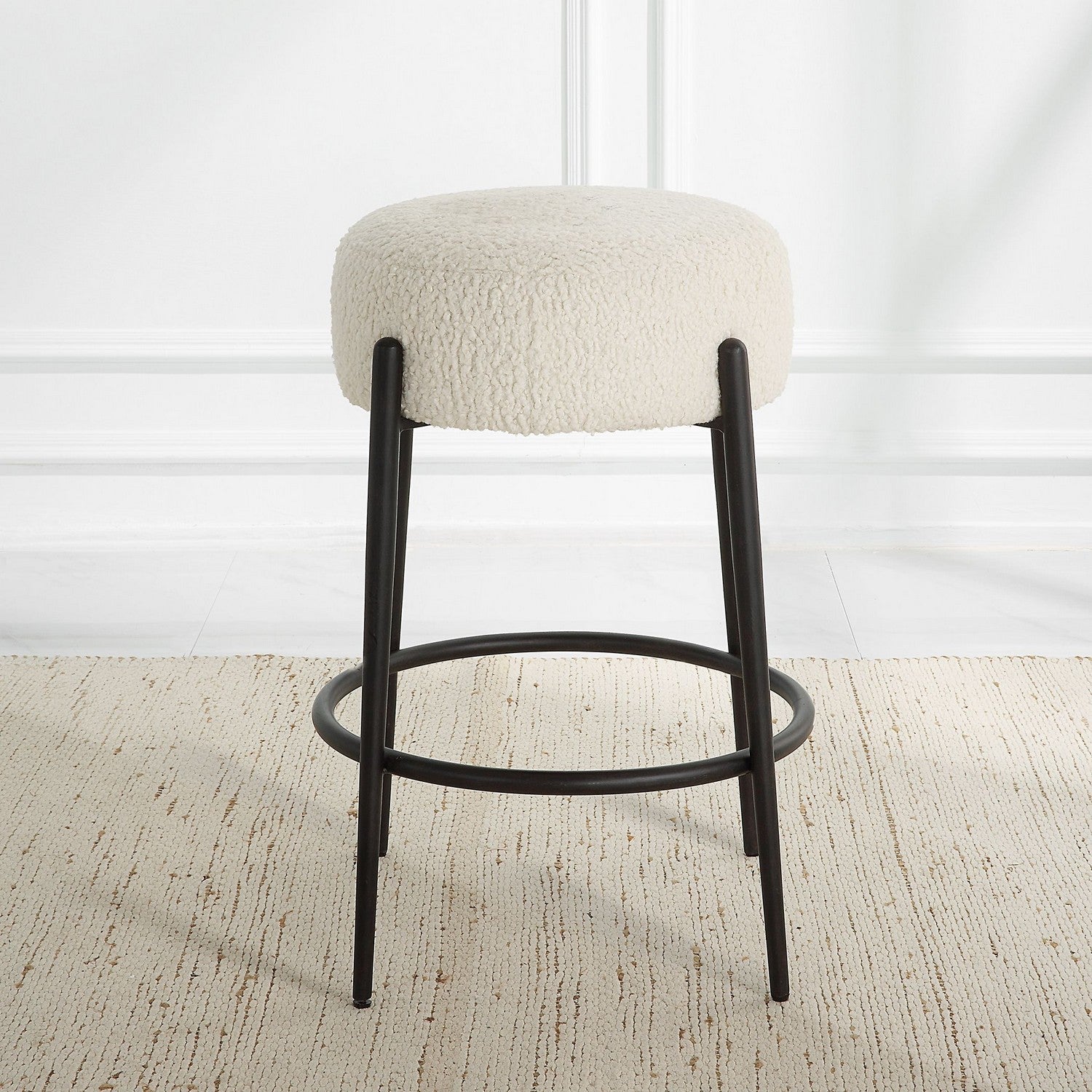 Uttermost - 23783 - Counter Stool - Arles - Satin Black