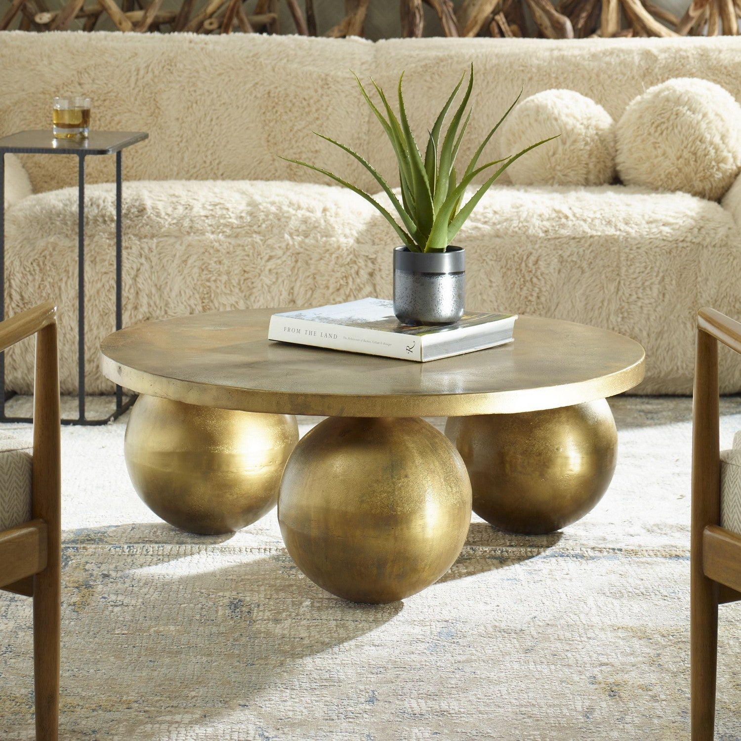 Uttermost - 26000 - Coffee Table - Triplet - Antique Brass