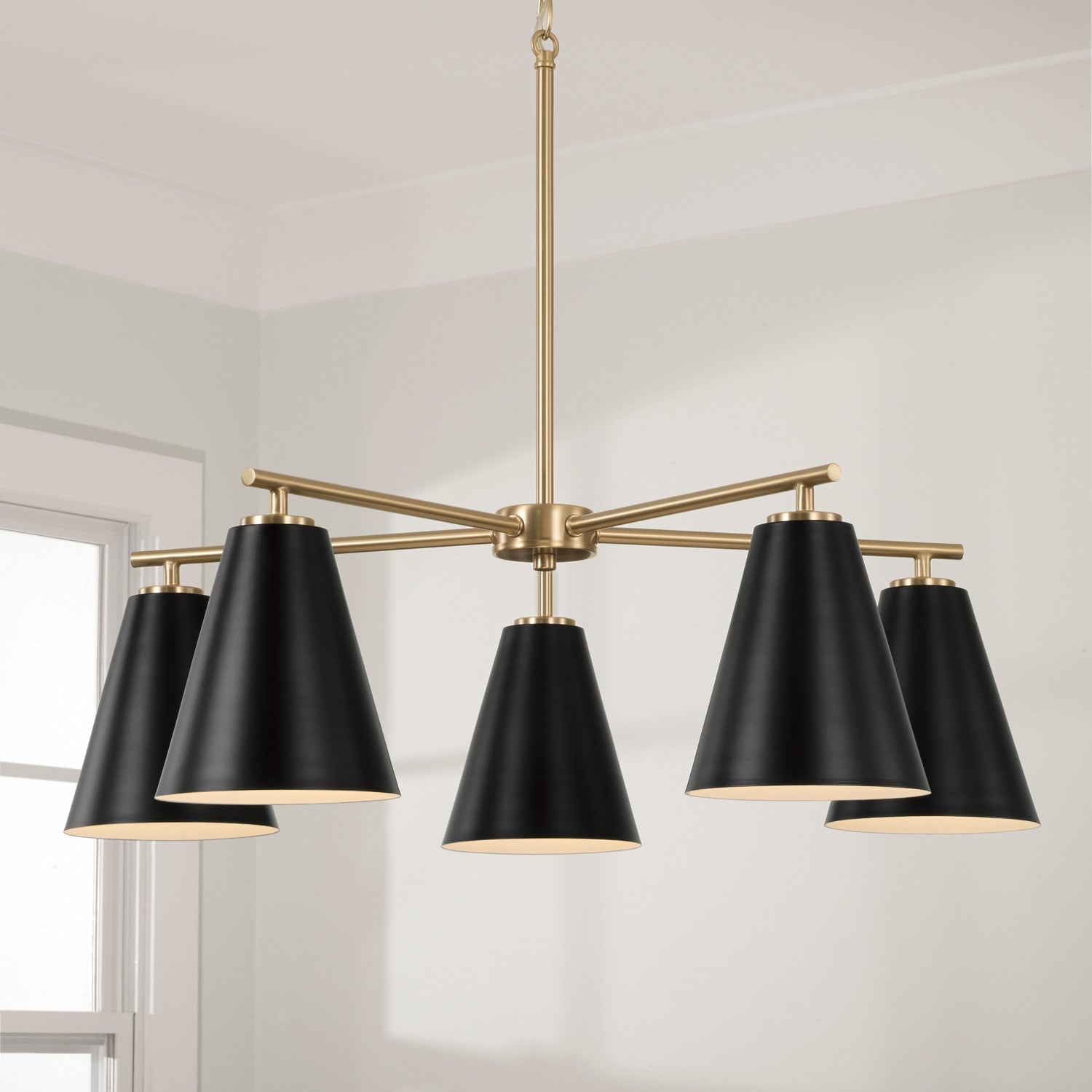 Capital Lighting - AA1040RK - Five Light Chandelier - Charlie - Matte Brass and Black