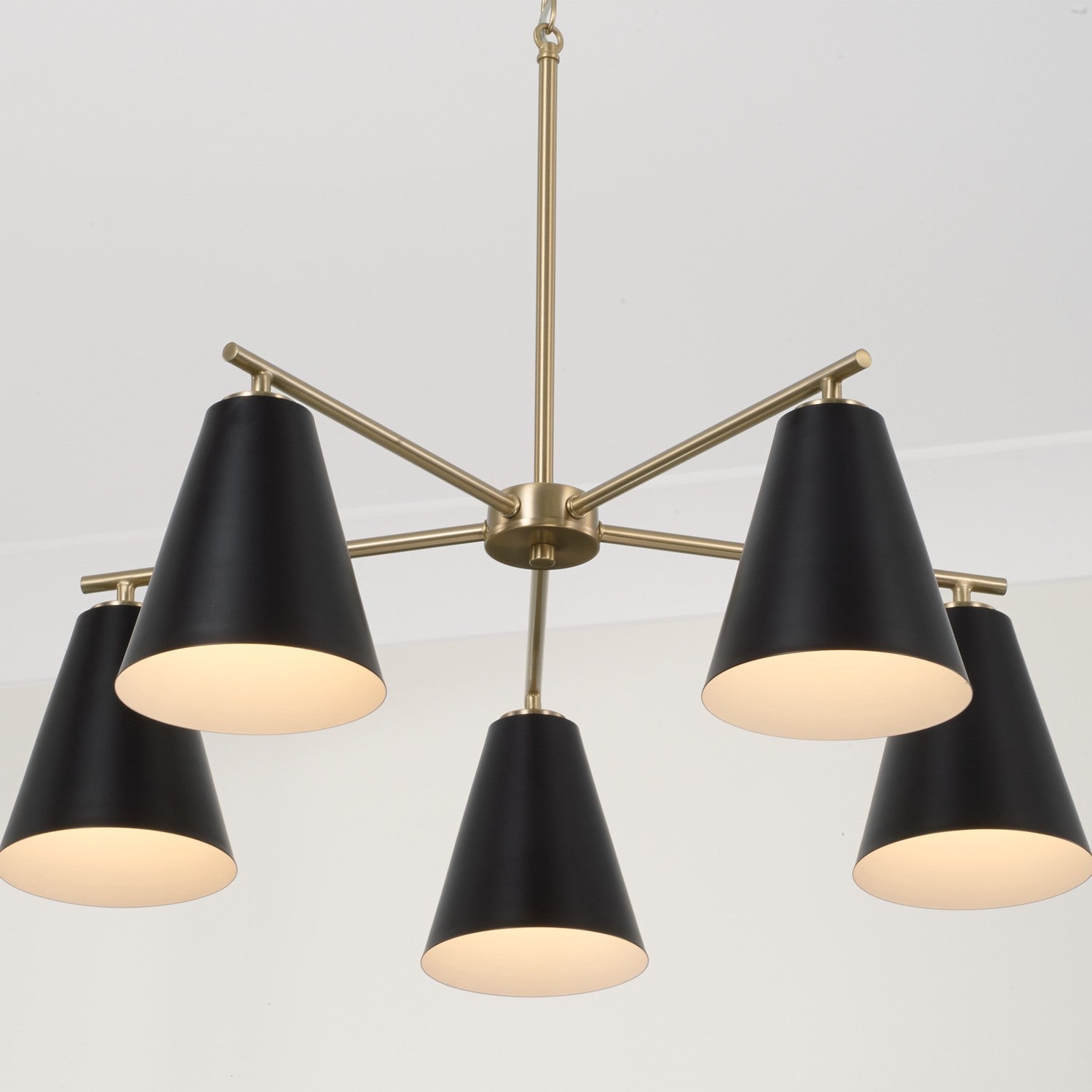 Capital Lighting - AA1040RK - Five Light Chandelier - Charlie - Matte Brass and Black