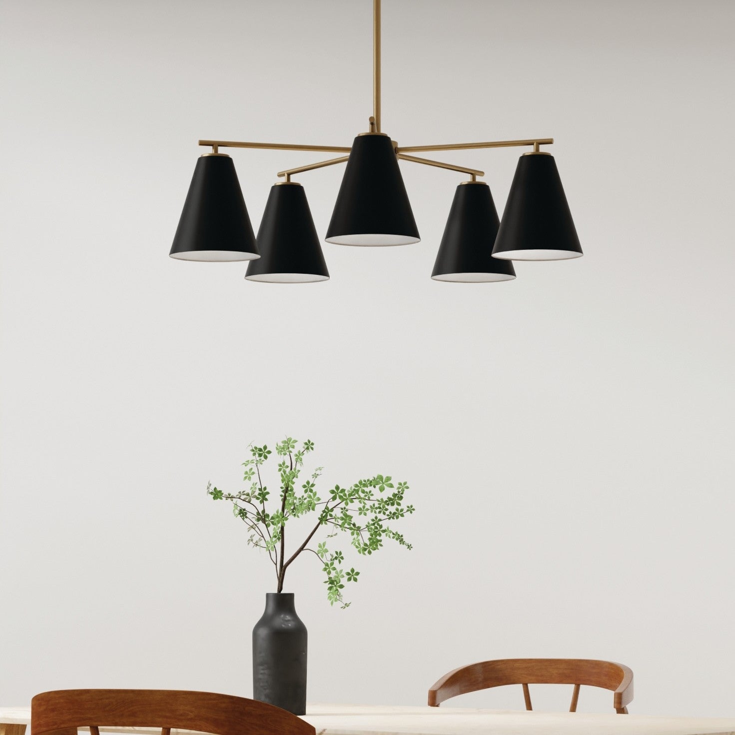 Capital Lighting - AA1040RK - Five Light Chandelier - Charlie - Matte Brass and Black