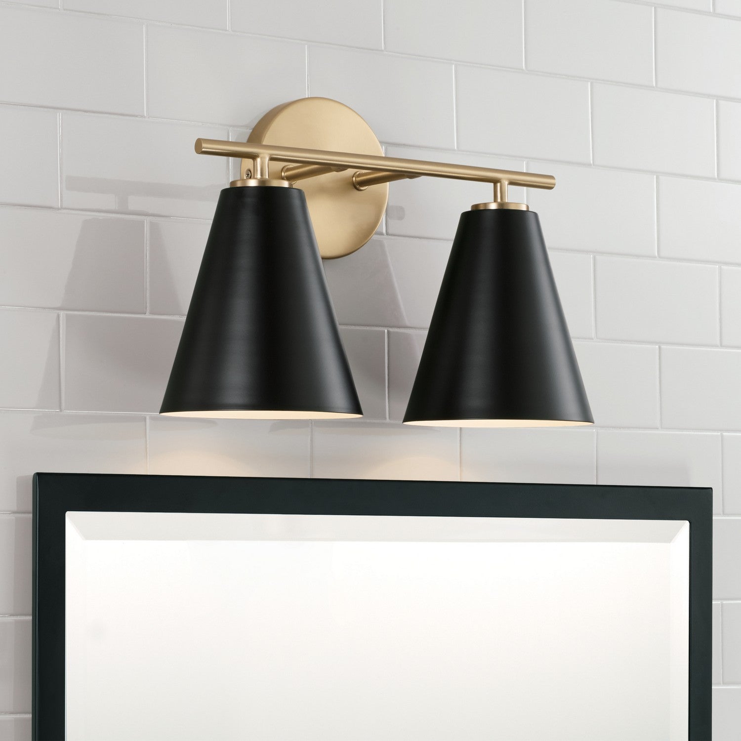 Capital Lighting - AA1038RK - Two Light Vanity - Charlie - Matte Brass and Black