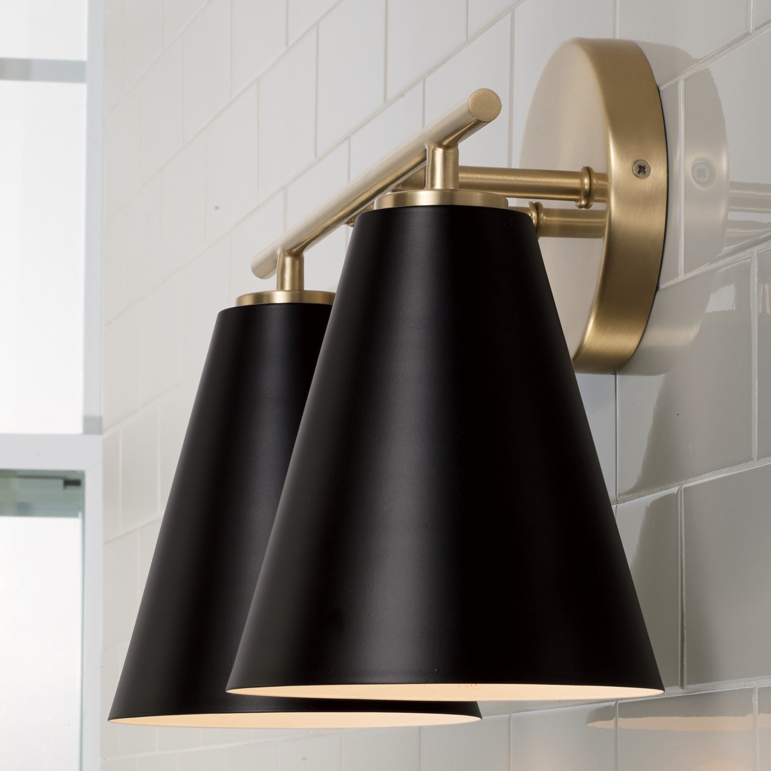 Capital Lighting - AA1038RK - Two Light Vanity - Charlie - Matte Brass and Black