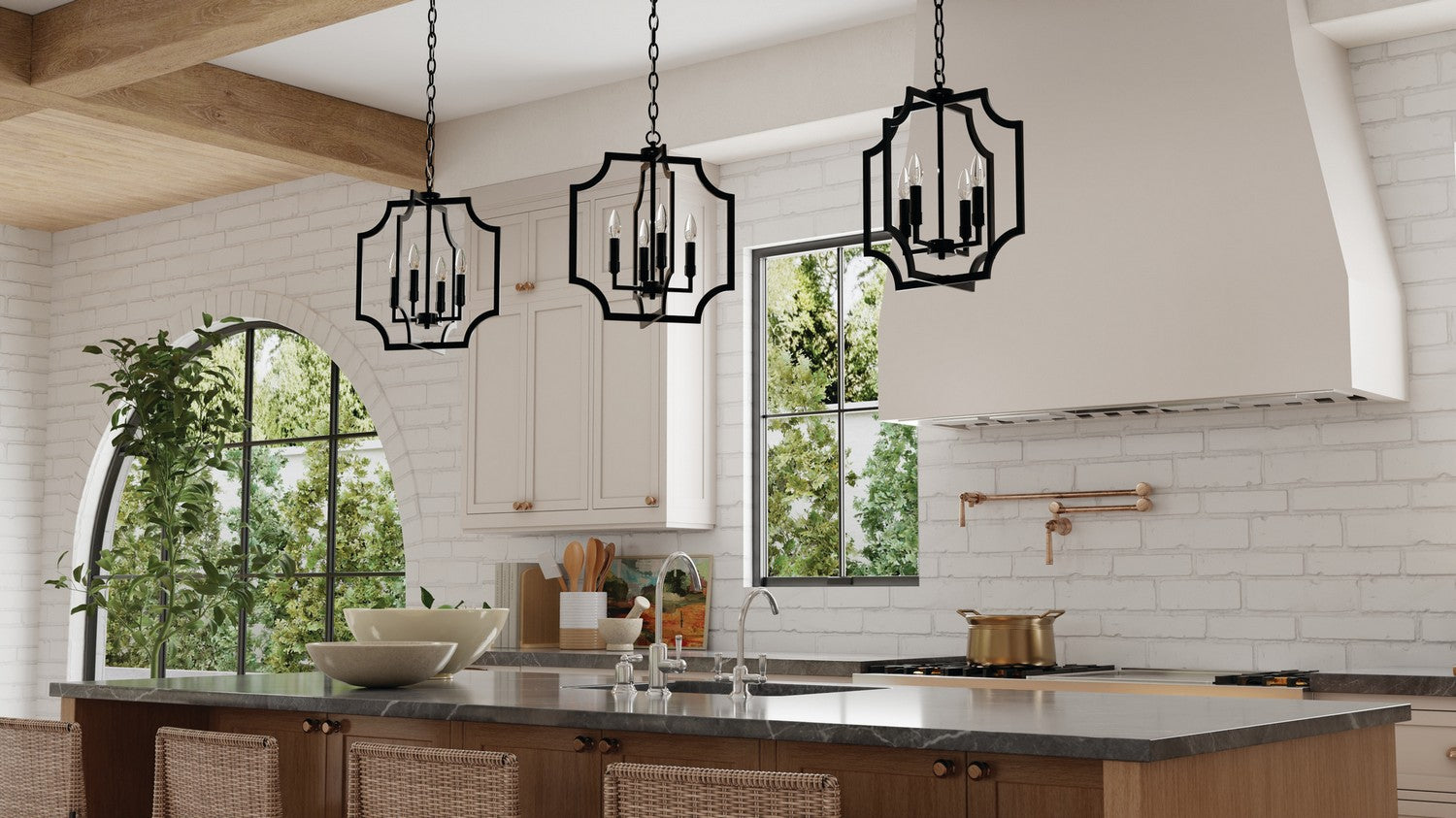 Capital Lighting - AA1037MB - Four Light Foyer Pendant - Courtney - Matte Black