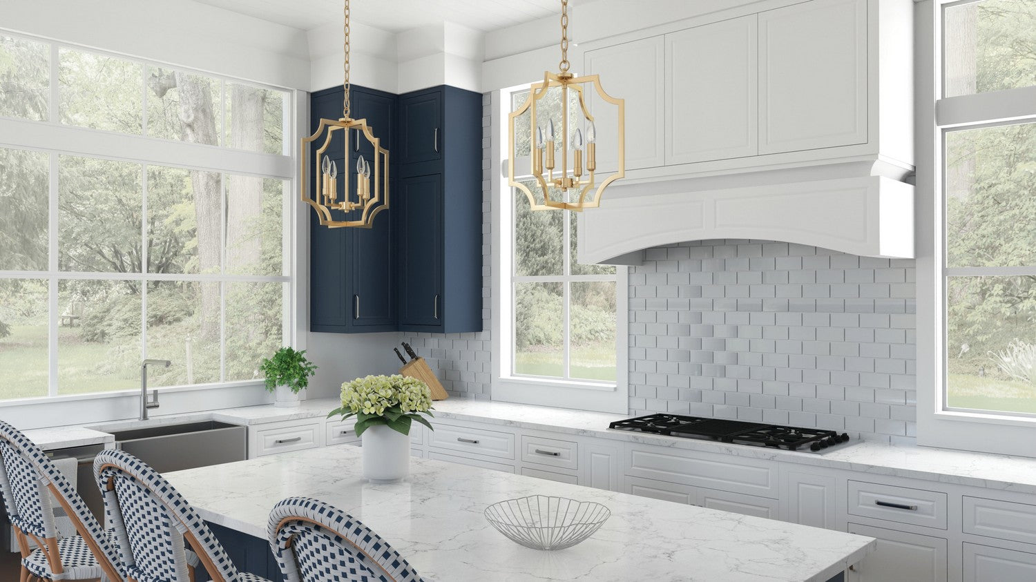 Capital Lighting - AA1037MA - Four Light Foyer Pendant - Courtney - Matte Brass