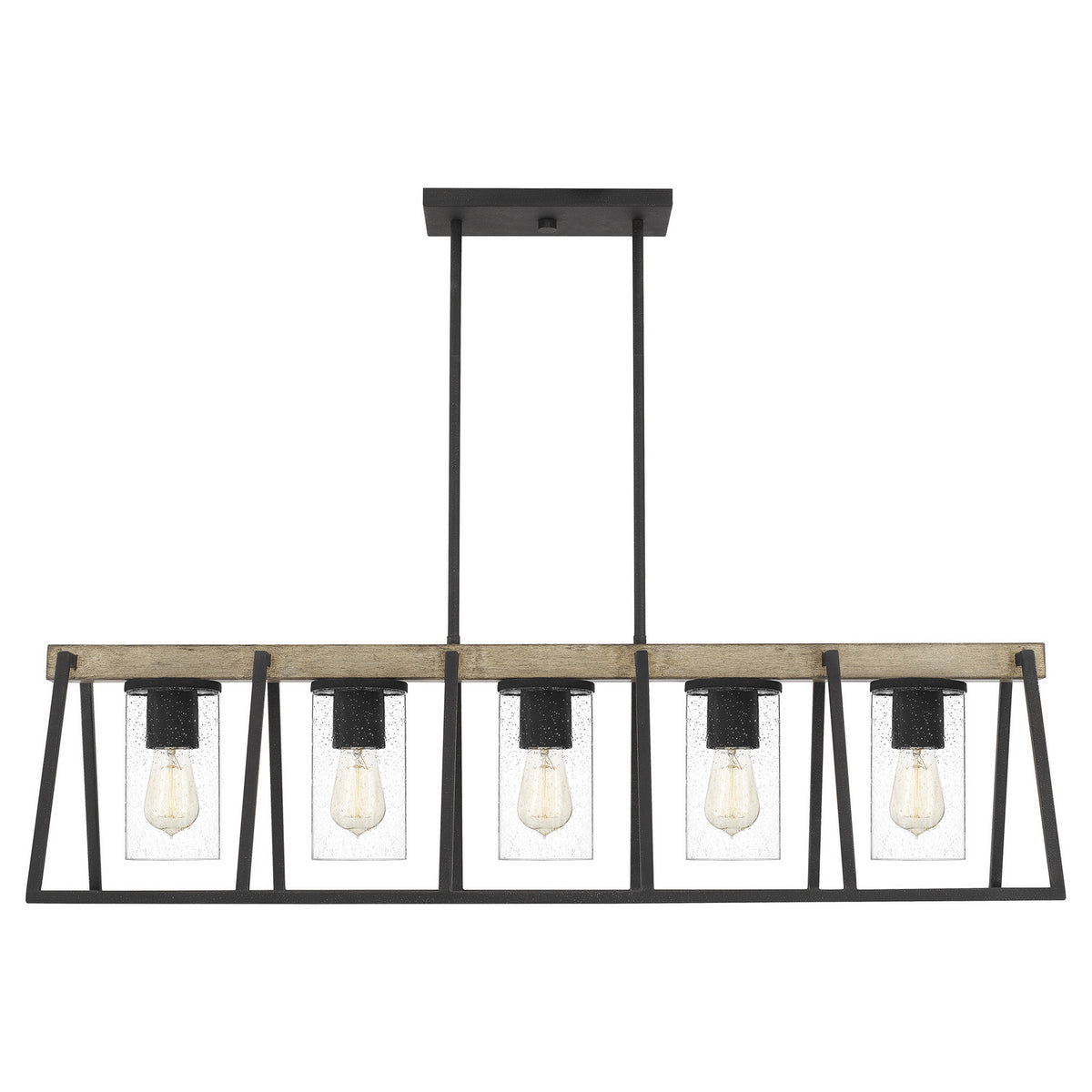 Quoizel - BRT5542GK - Five Light Linear Chandelier - Brockton - Grey Ash
