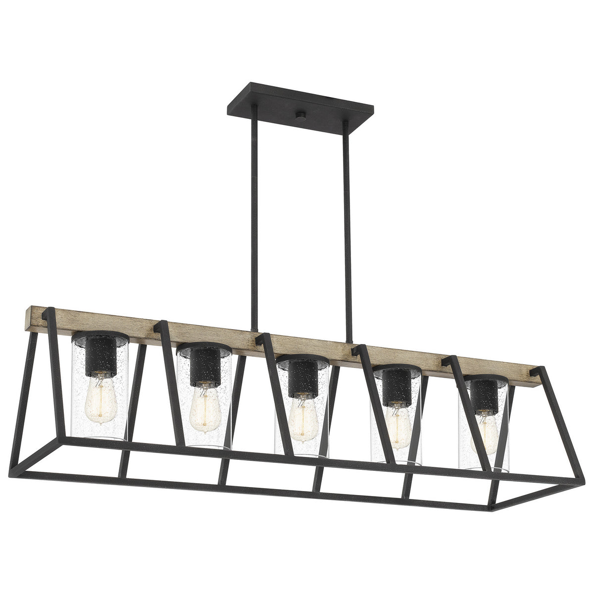 Quoizel - BRT5542GK - Five Light Linear Chandelier - Brockton - Grey Ash