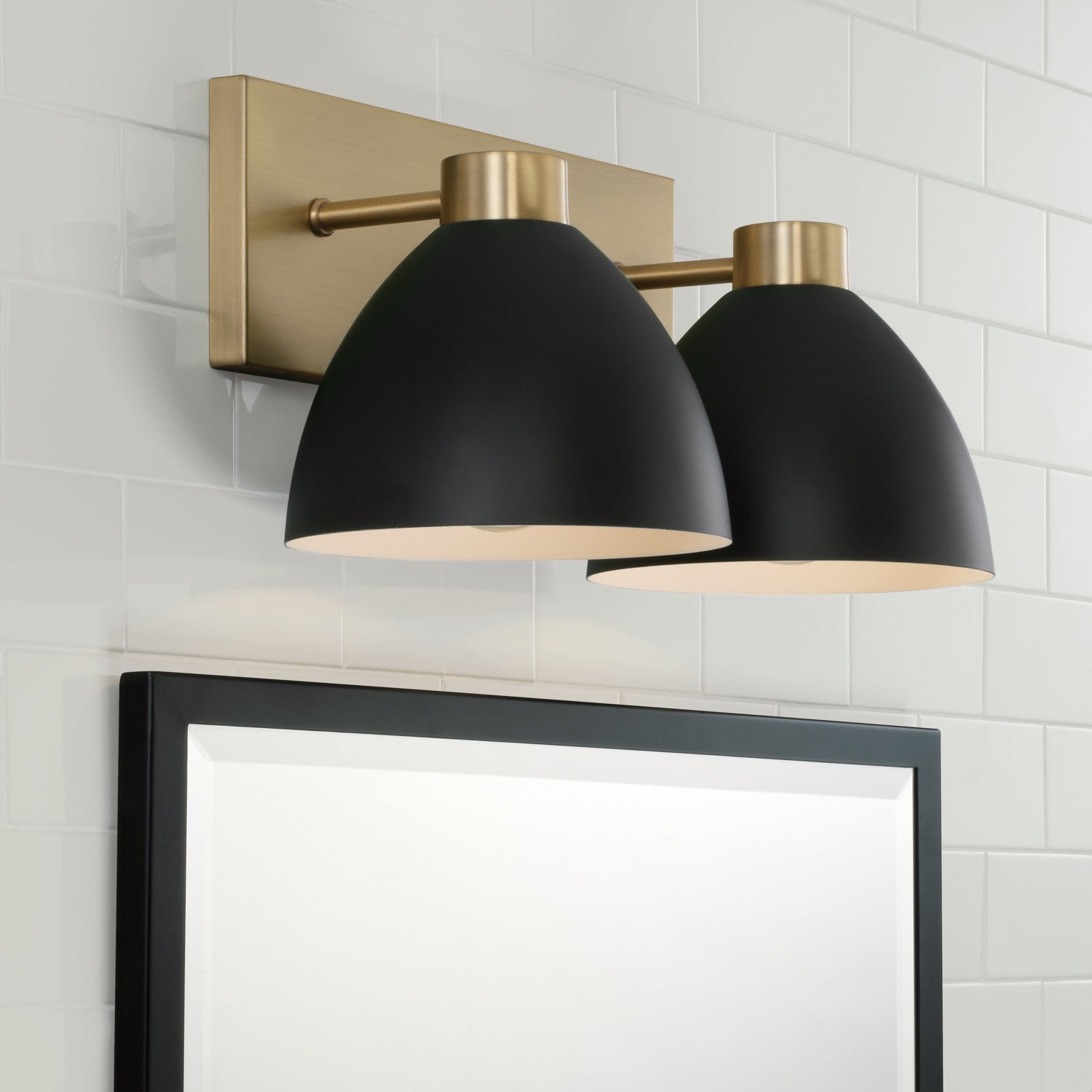 Capital Lighting - 152021AB - Two Light Vanity - Ross - Aged Brass and Black