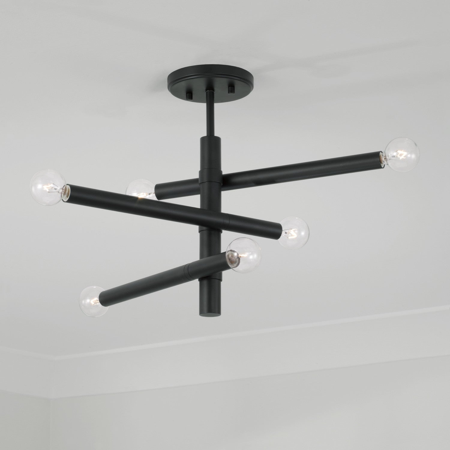 Capital Lighting - 251261MB - Six Light Semi Flush Mount - Zane - Matte Black