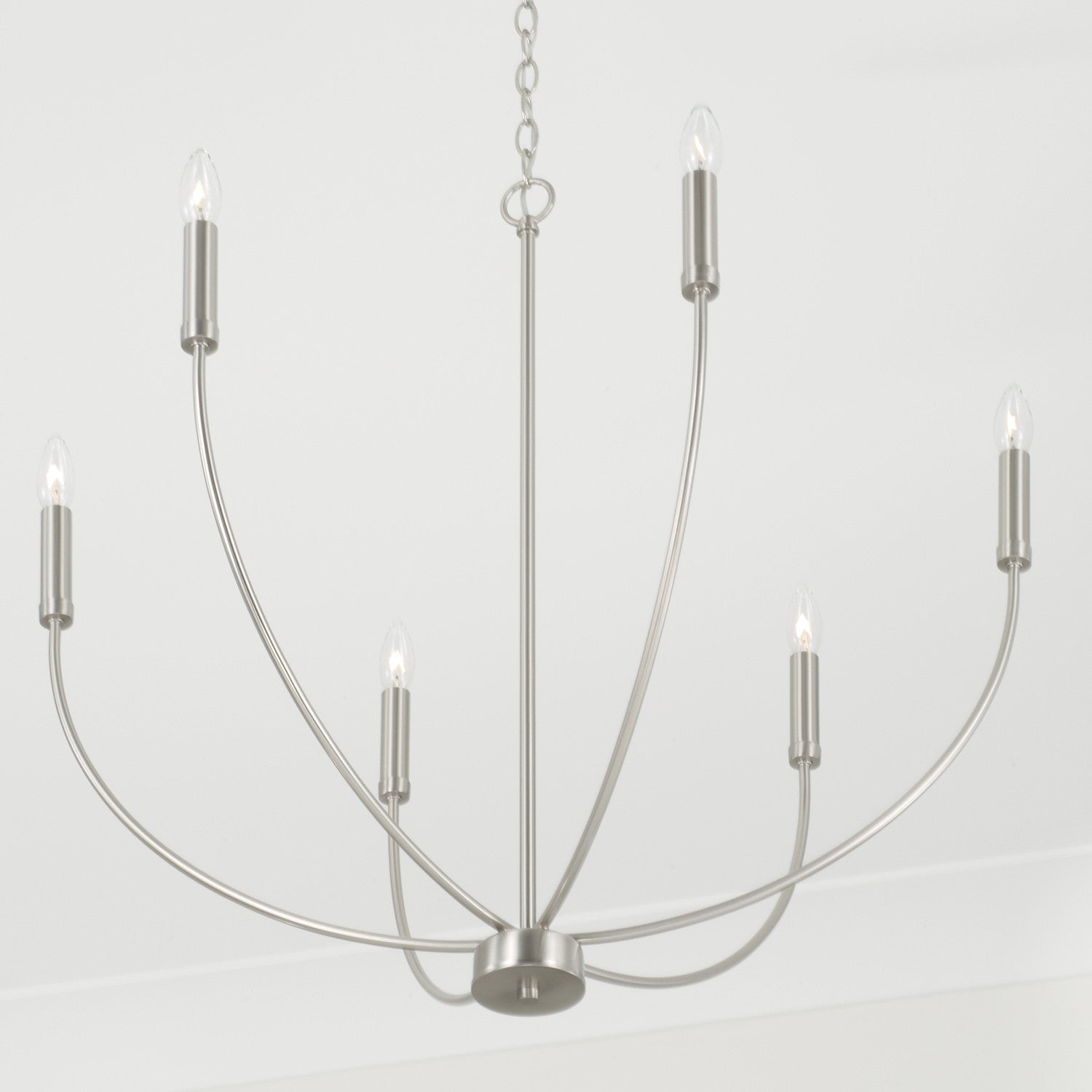 Capital Lighting - 452161BN - Six Light Chandelier - Ansley - Brushed Nickel