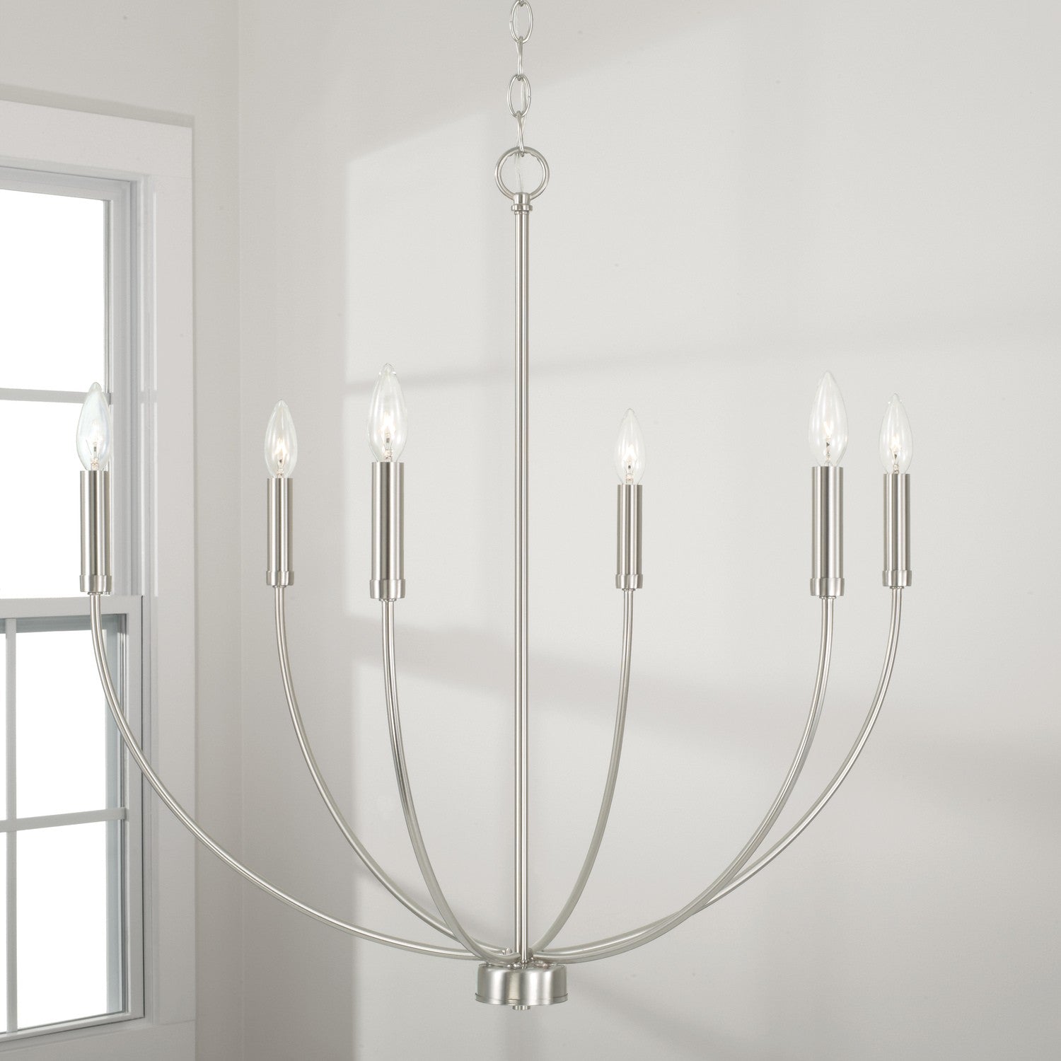 Capital Lighting - 452161BN - Six Light Chandelier - Ansley - Brushed Nickel