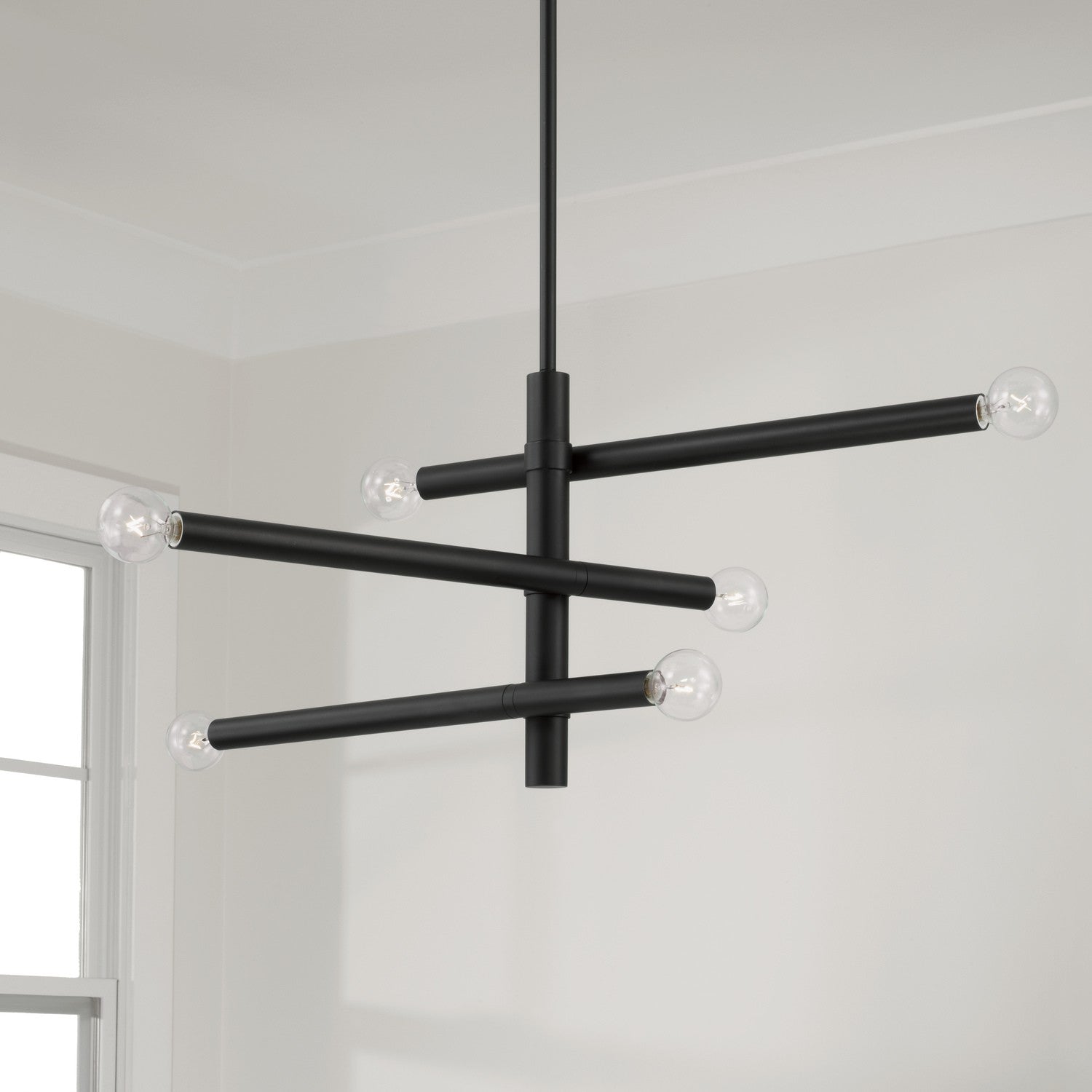 Capital Lighting - 451261MB - Six Light Chandelier - Zane - Matte Black