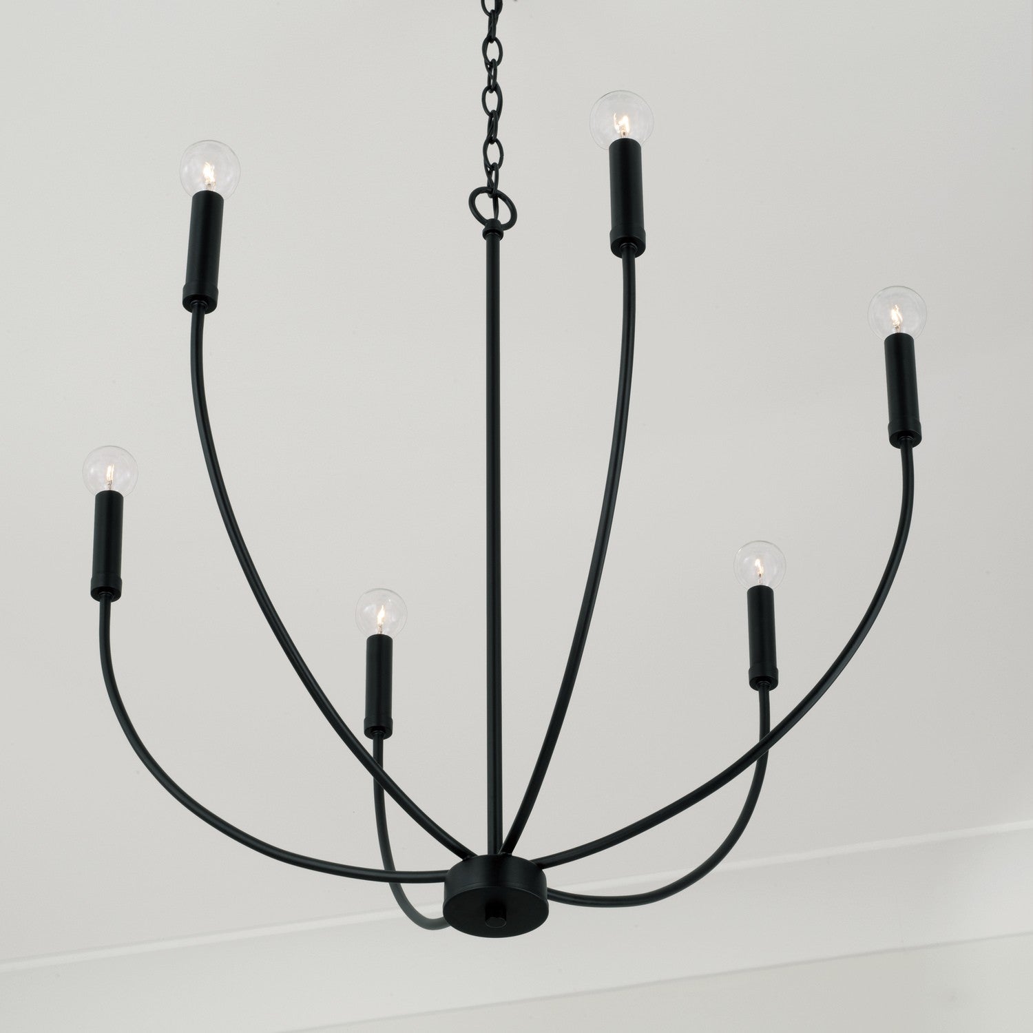 Capital Lighting - 452161MB - Six Light Chandelier - Ansley - Matte Black