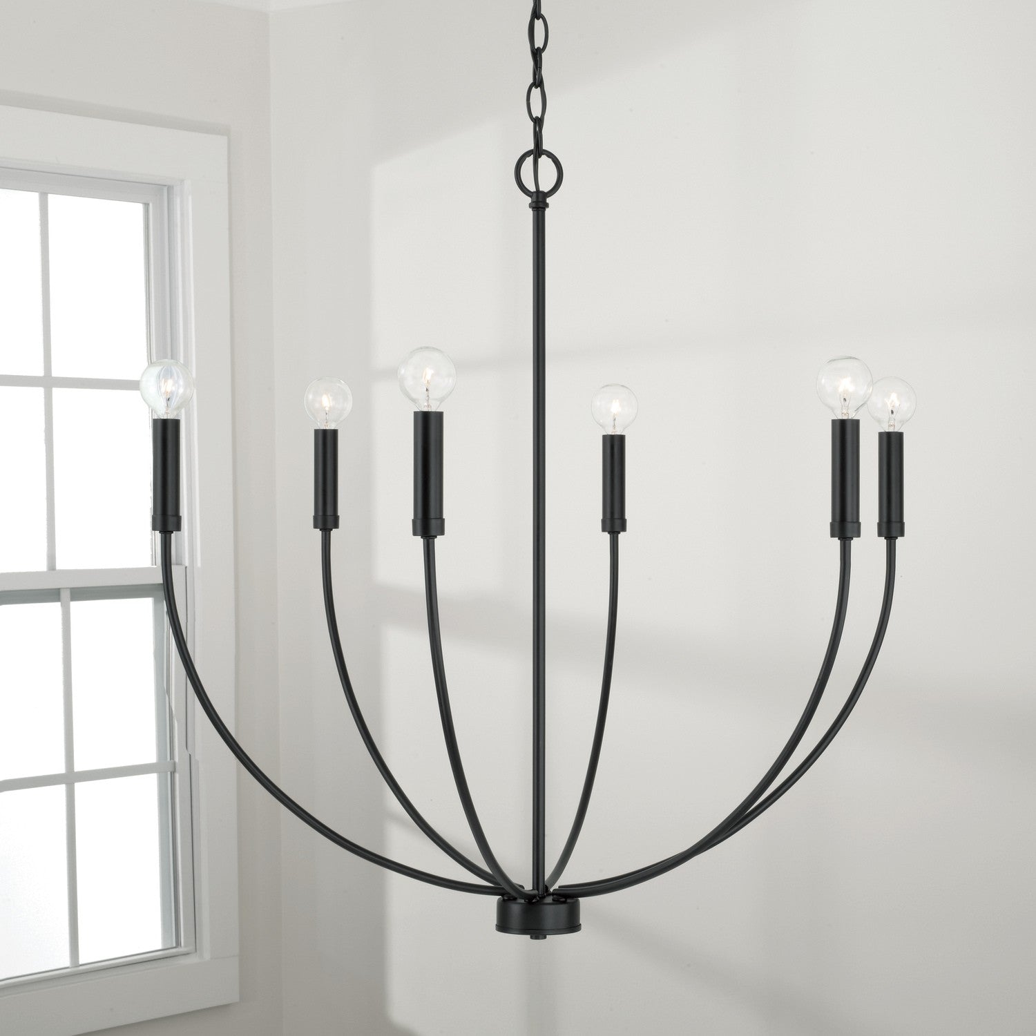 Capital Lighting - 452161MB - Six Light Chandelier - Ansley - Matte Black