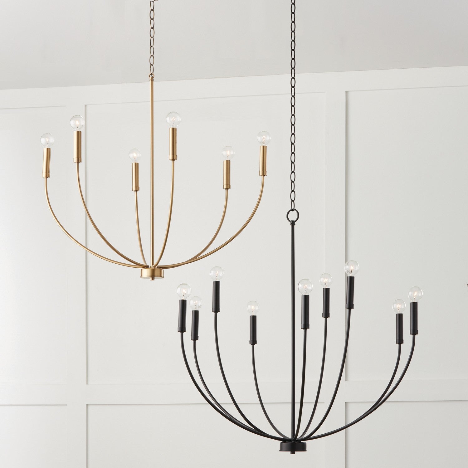 Capital Lighting - 452191MB - Nine Light Chandelier - Ansley - Matte Black