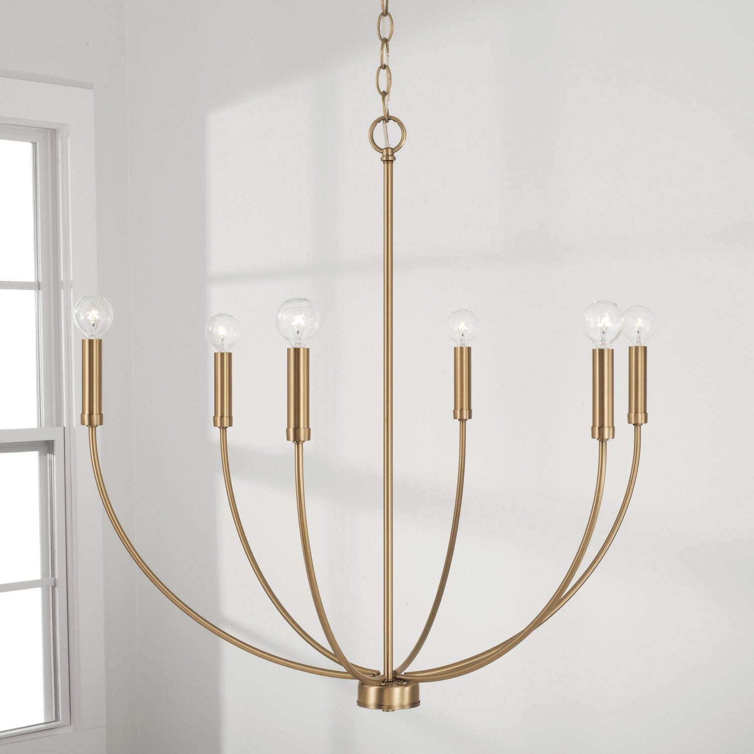 Capital Lighting - 452161AD - Six Light Chandelier - Ansley - Aged Brass