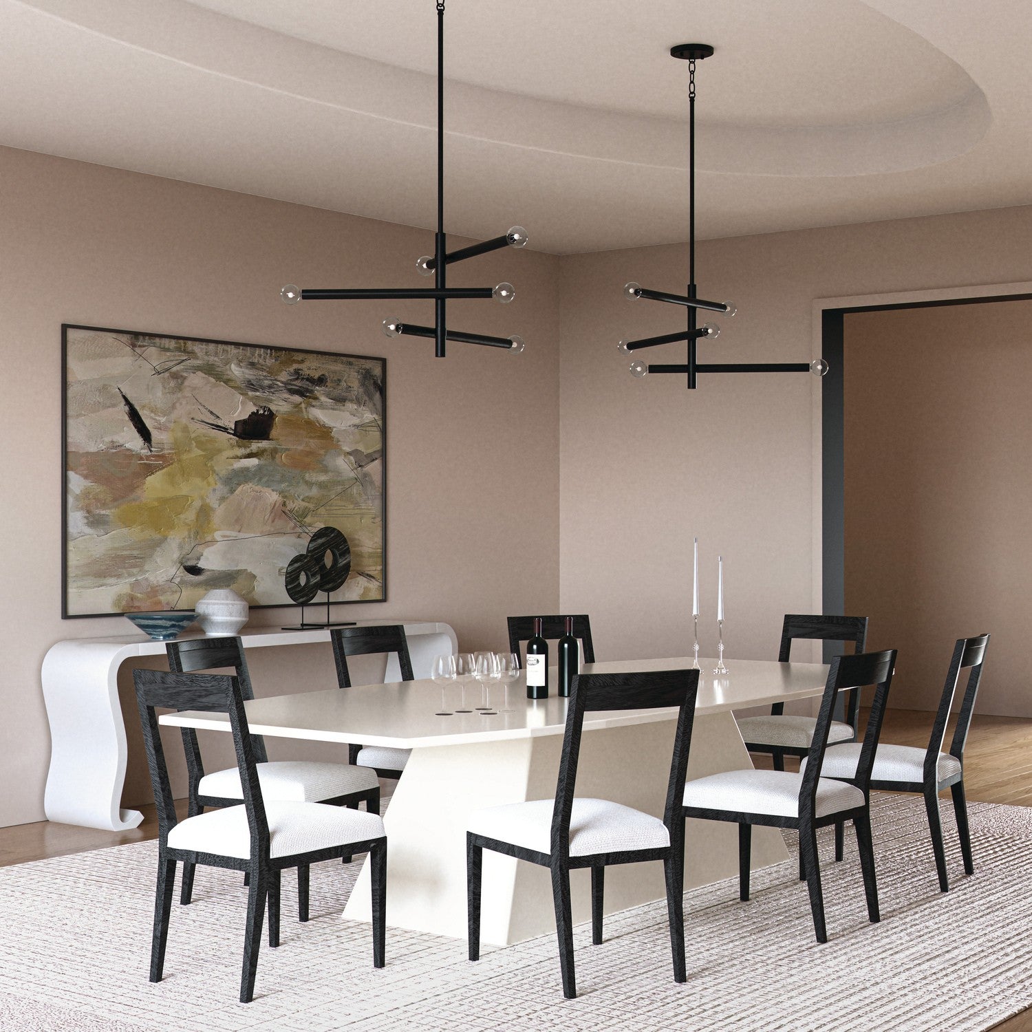 Capital Lighting - 451262MB - Six Light Chandelier - Zane - Matte Black