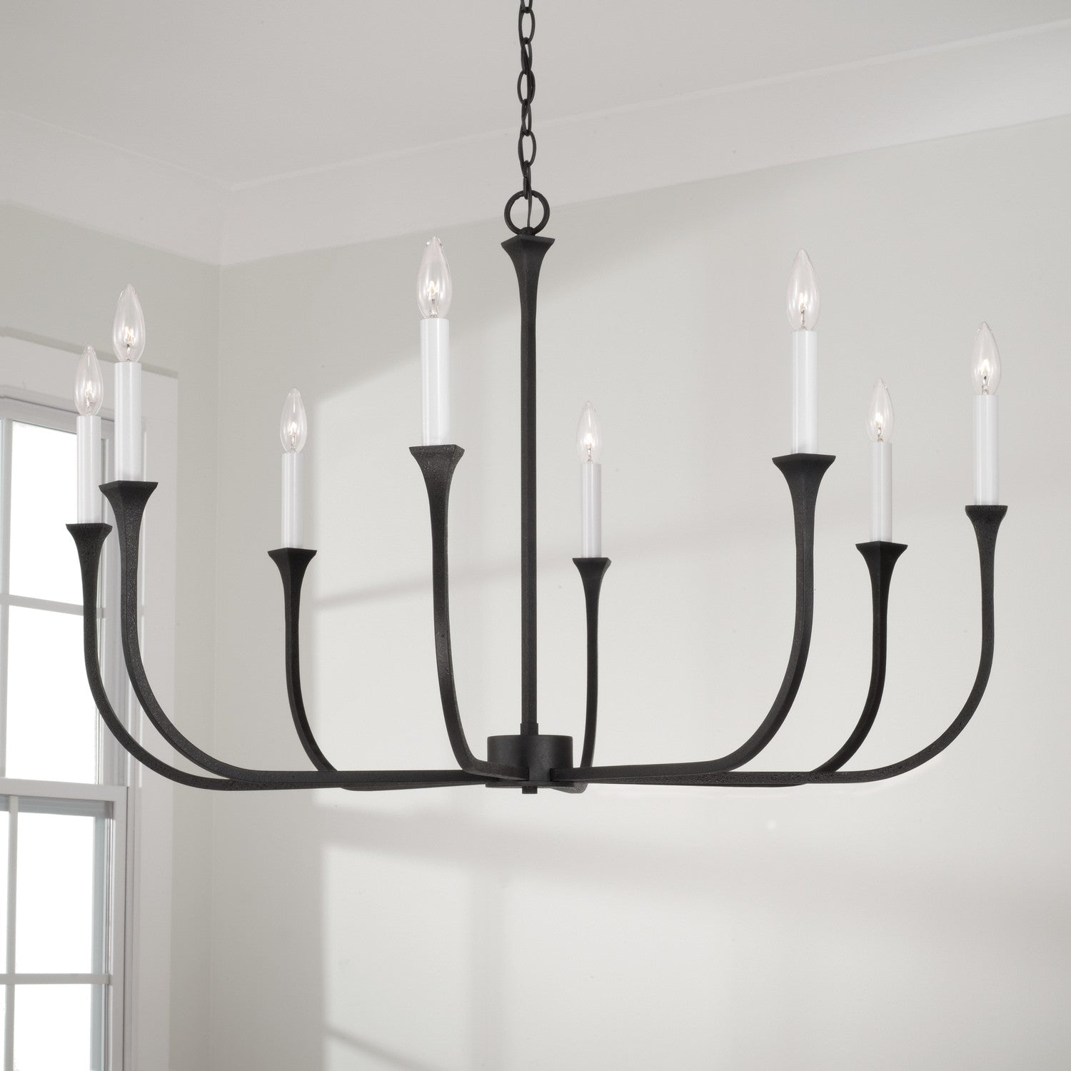 Capital Lighting - 452381BI - Eight Light Chandelier - Decklan - Black Iron