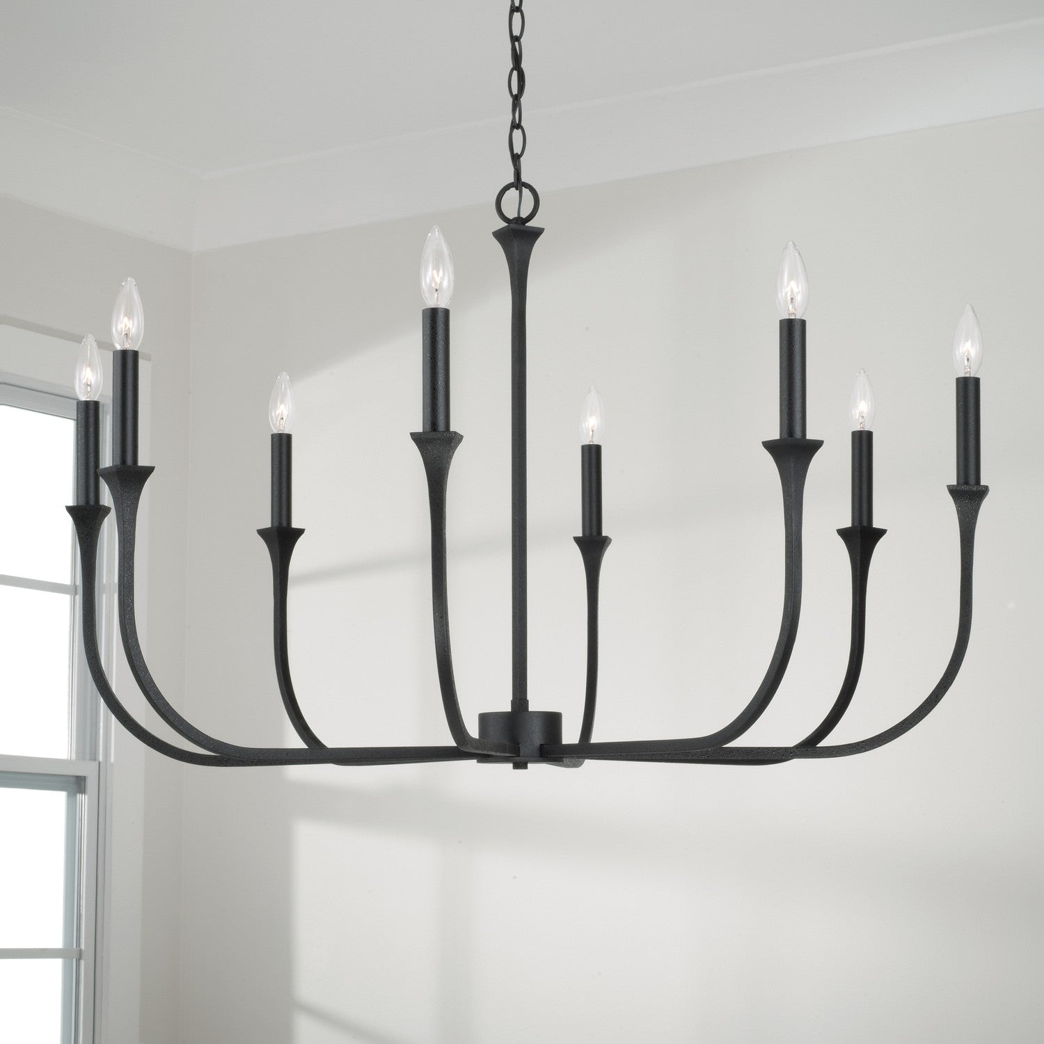 Capital Lighting - 452381BI - Eight Light Chandelier - Decklan - Black Iron