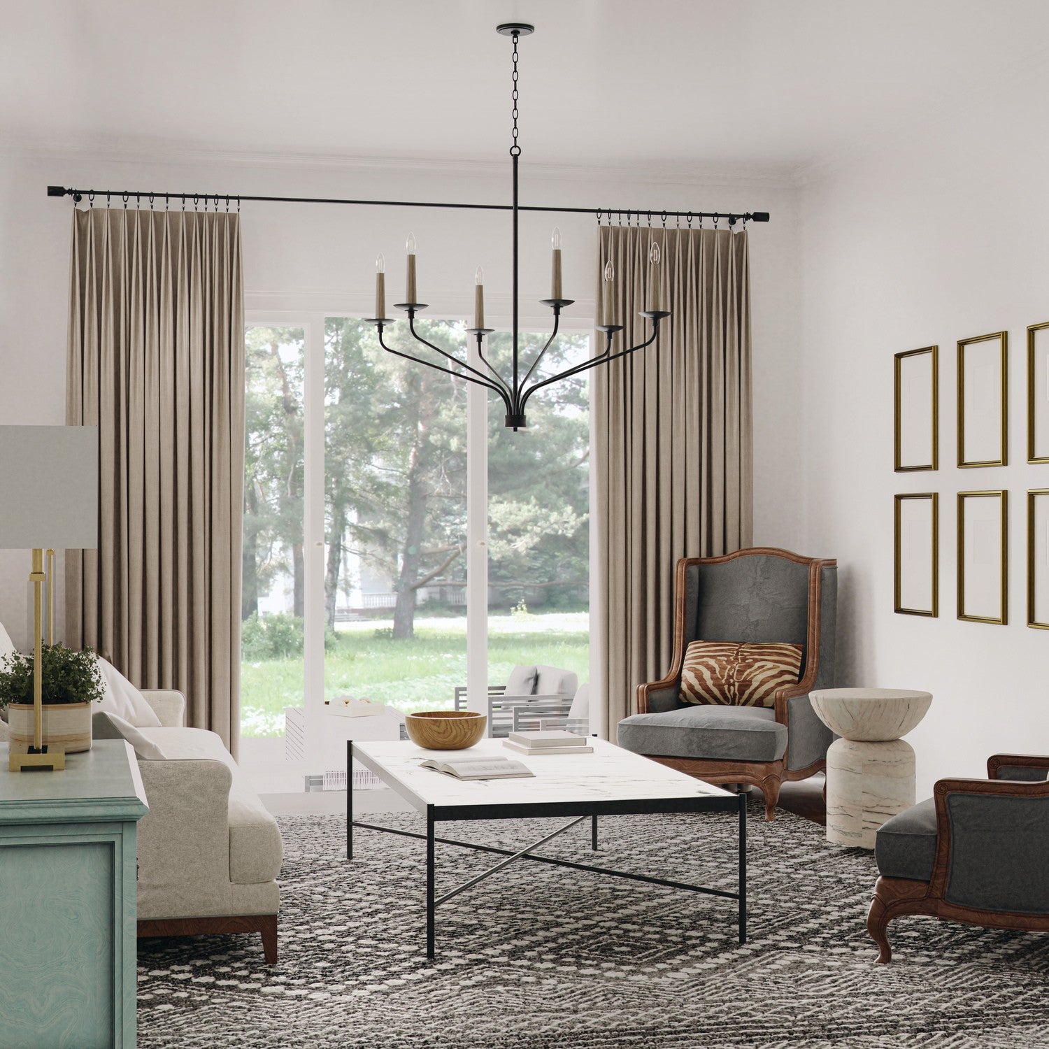 Capital Lighting - 451561MB - Six Light Chandelier - Wilder - Matte Black