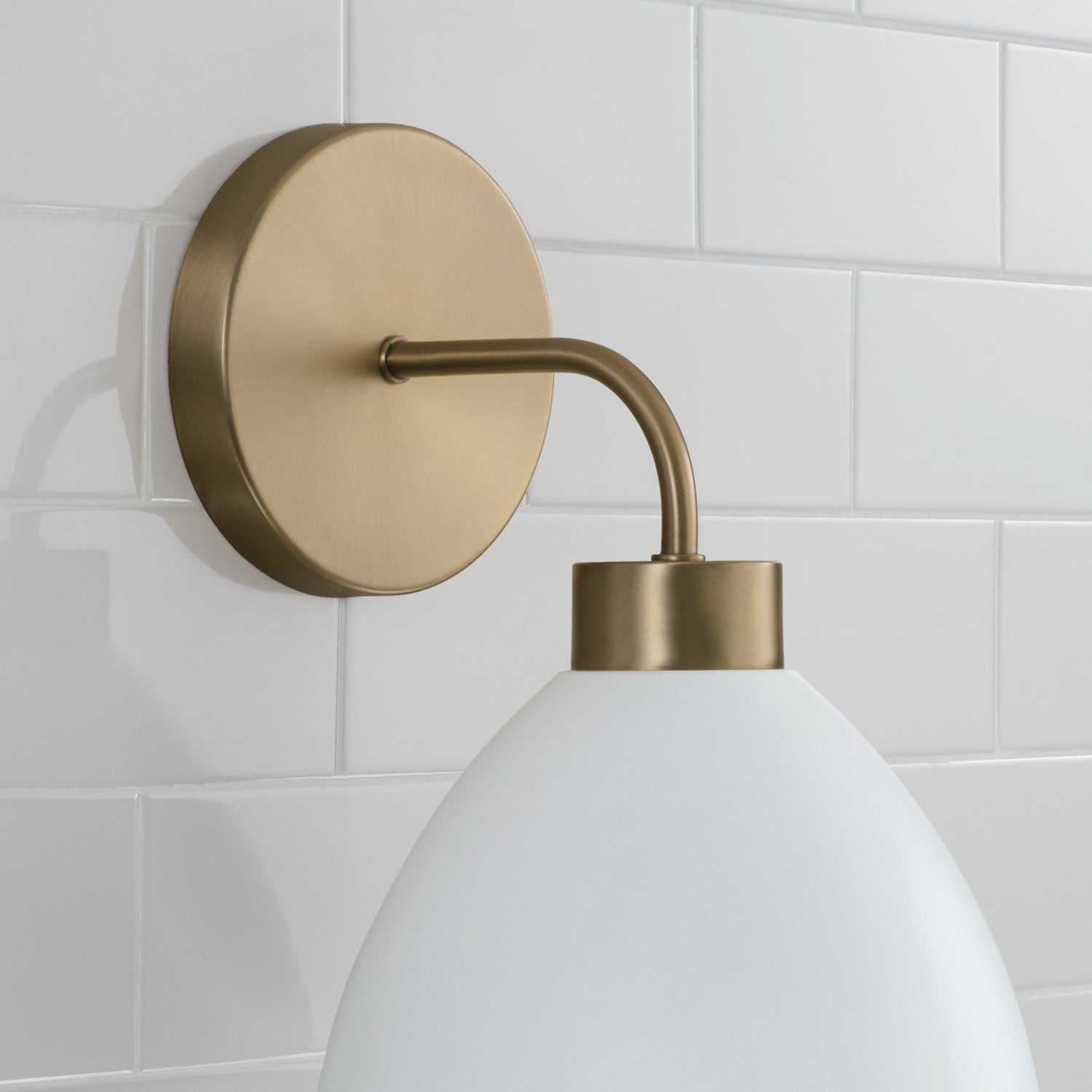 Capital Lighting - 652011AW - One Light Wall Sconce - Ross - Aged Brass and White
