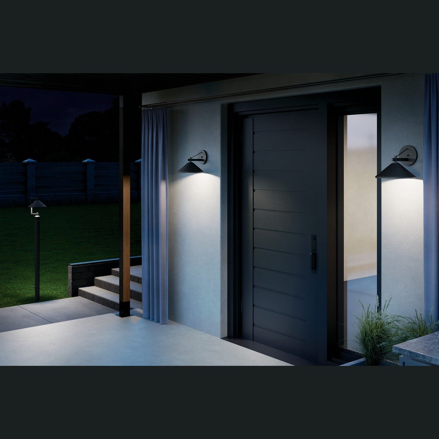 Kichler - 49063BK - One Light Outdoor Post Mount - Ripley - Black