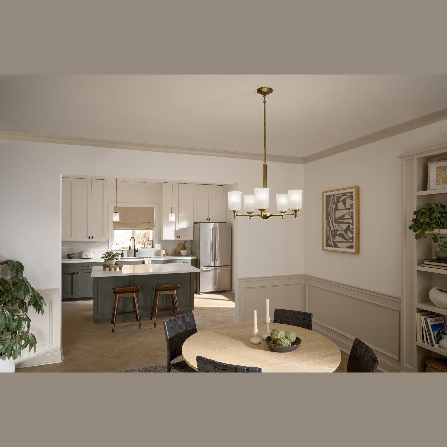 Kichler - 43674NBR - One Light Mini Pendant - Shailene - Natural Brass