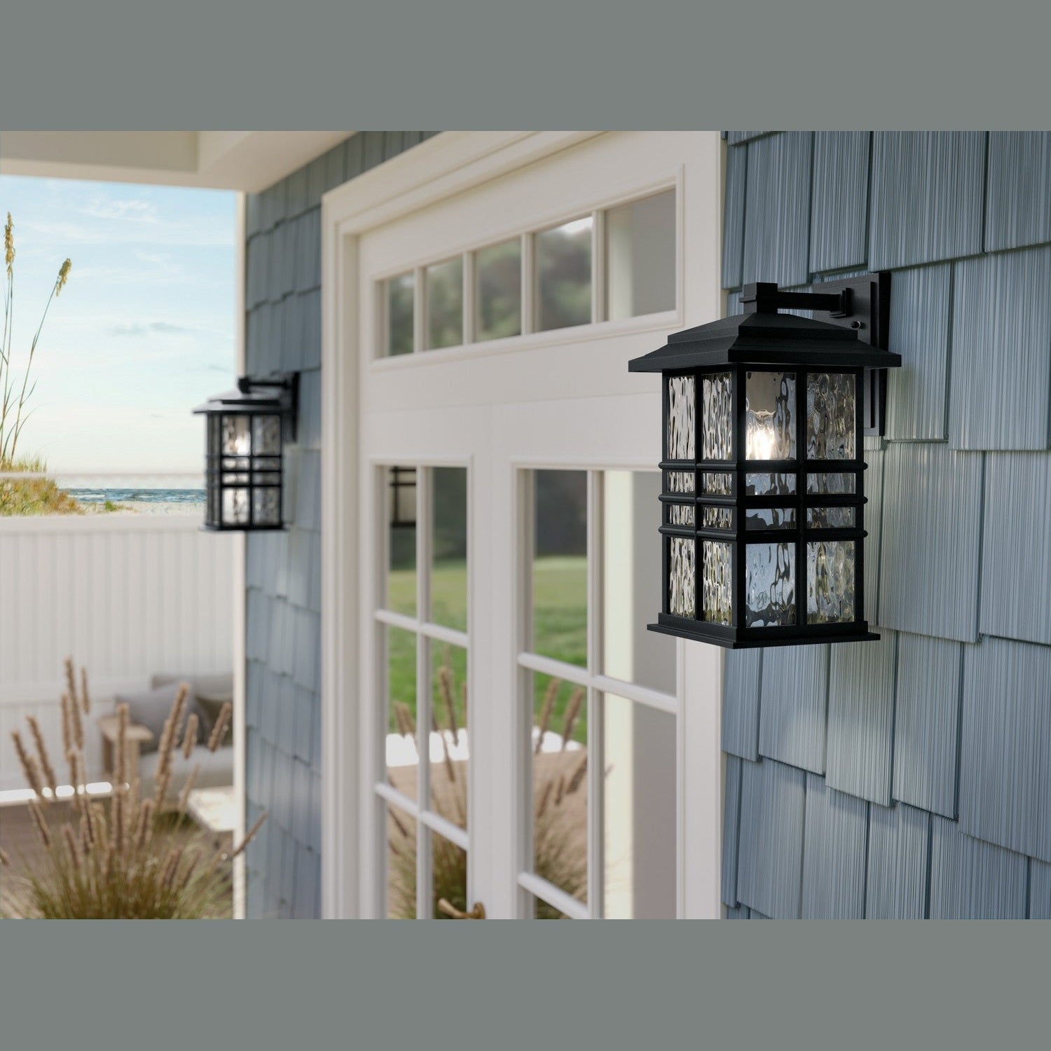 Kichler - 49831BKT - One Light Outdoor Wall Mount - Beacon Square - Textured Black
