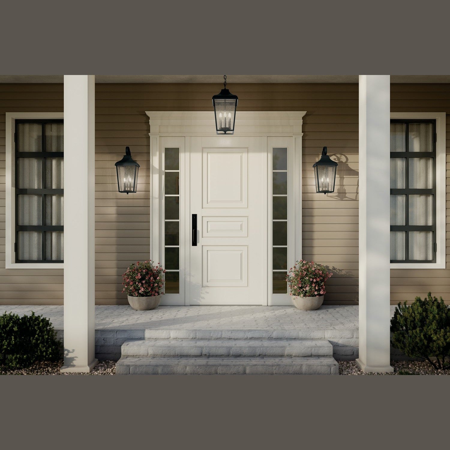 Kichler - 49737BKT - Two Light Outdoor Wall Mount - Forestdale - Textured Black