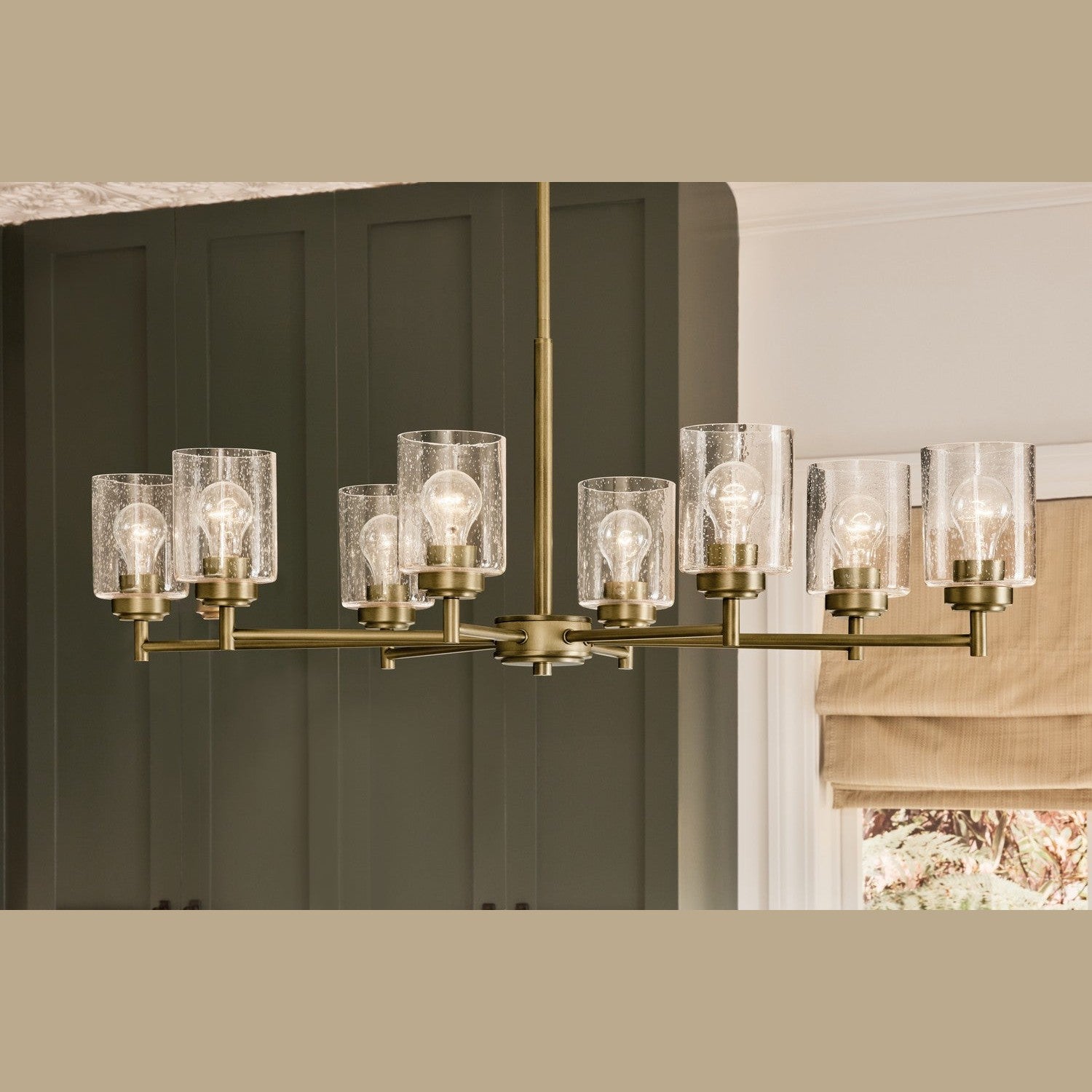 Kichler - 44035NBR - Eight Light Chandelier - Winslow - Natural Brass