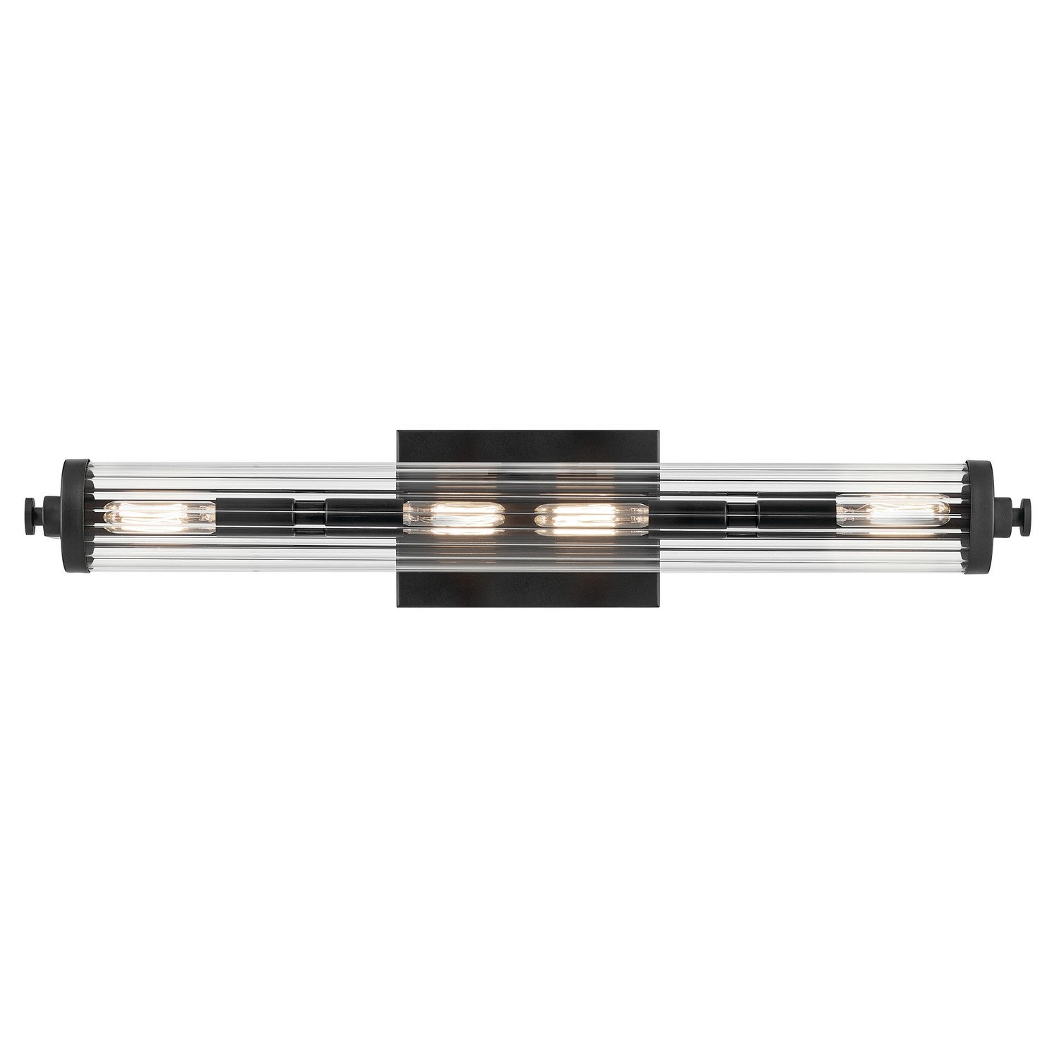 Kichler - 45649BK - Four Light Linear Bath - Azores - Black