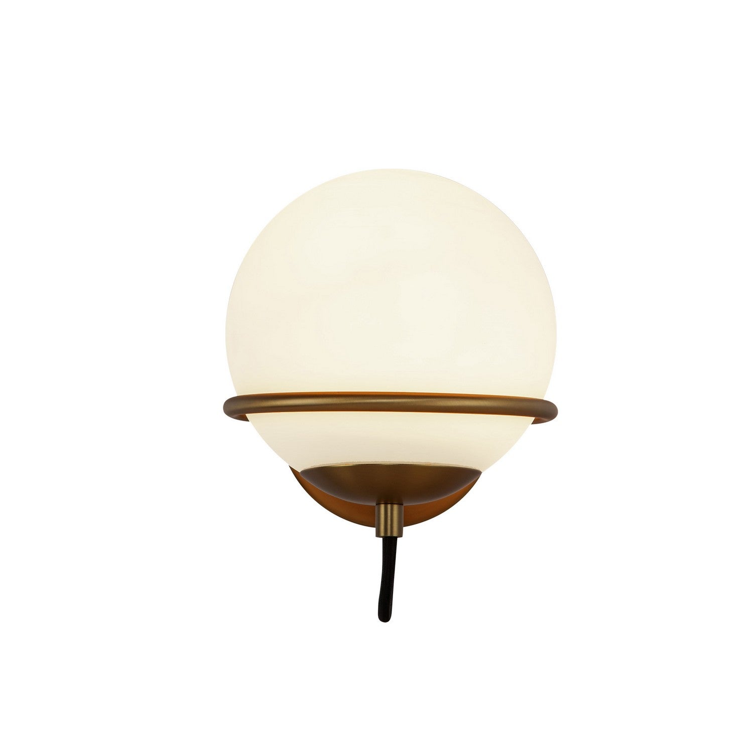 Alora - WV458107AGOP - One Light Wall Vanity - Alba - Aged Gold/Opal Glass