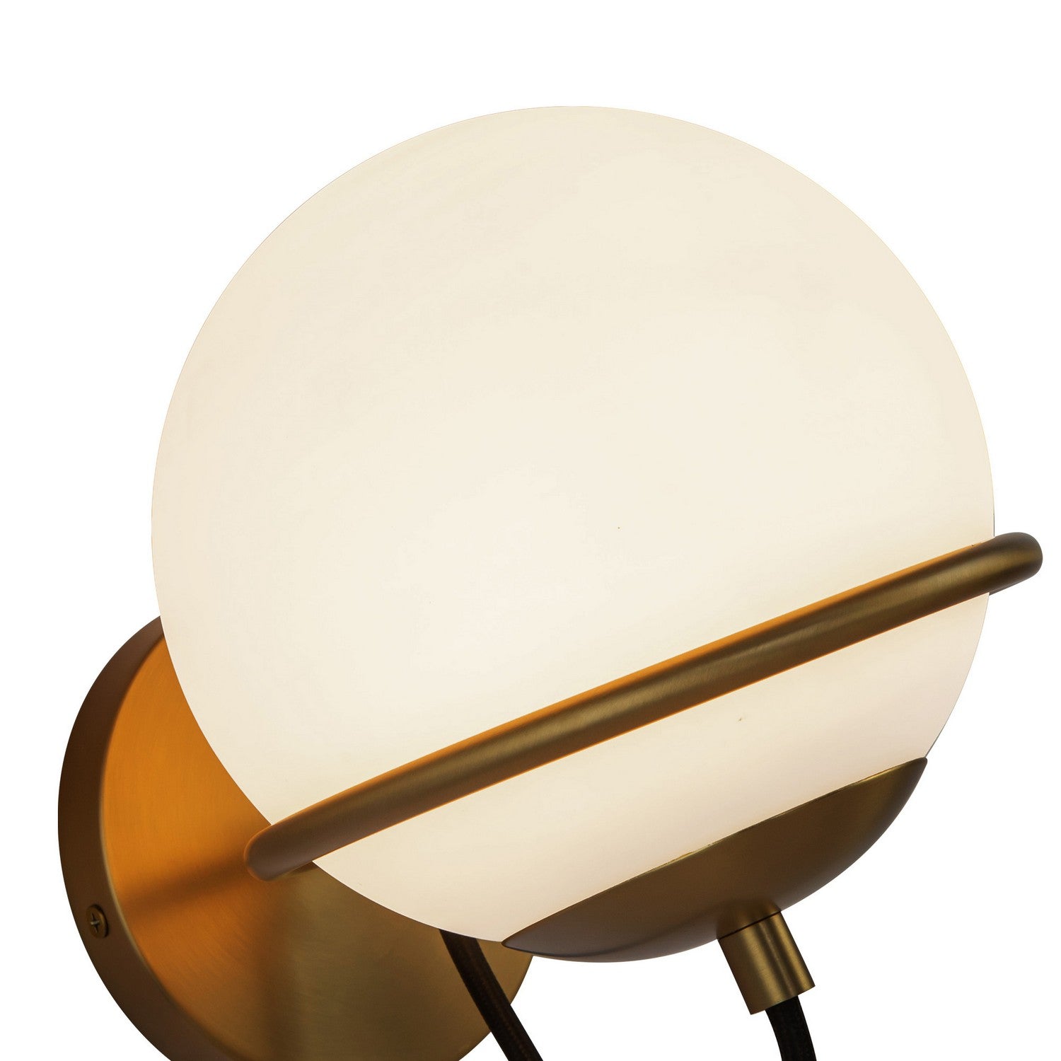 Alora - WV458107AGOP - One Light Wall Vanity - Alba - Aged Gold/Opal Glass