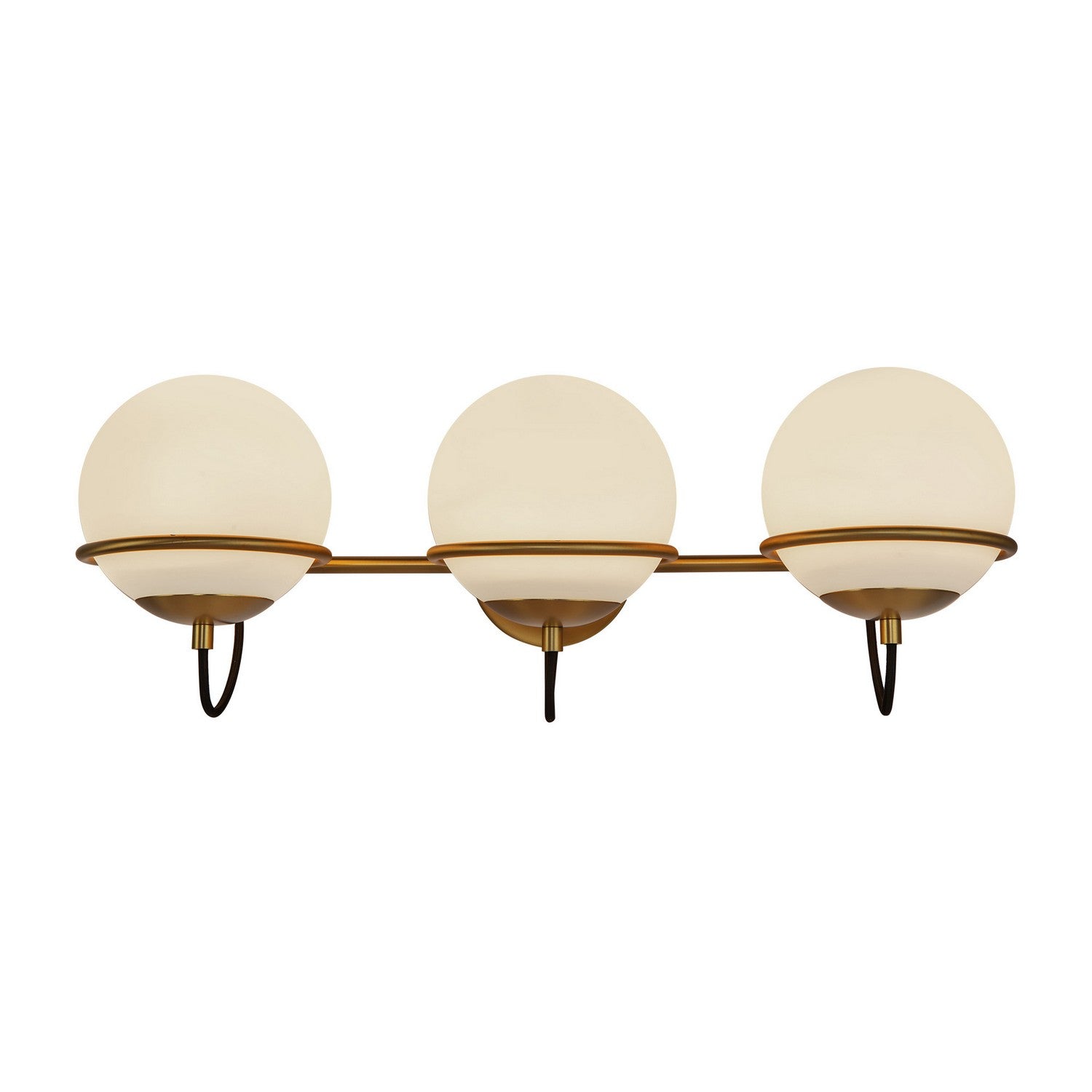 Alora - WV458324AGOP - Three Light Wall Vanity - Alba - Aged Gold/Opal Glass