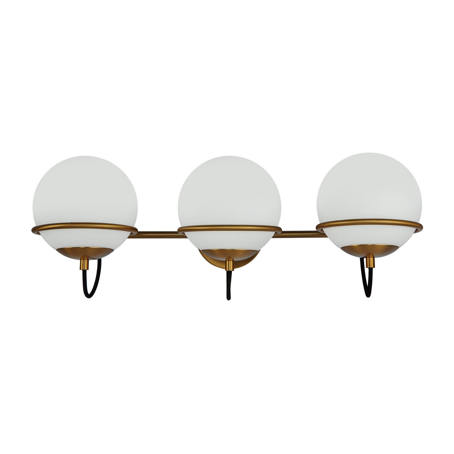 Alora - WV458324AGOP - Three Light Wall Vanity - Alba - Aged Gold/Opal Glass