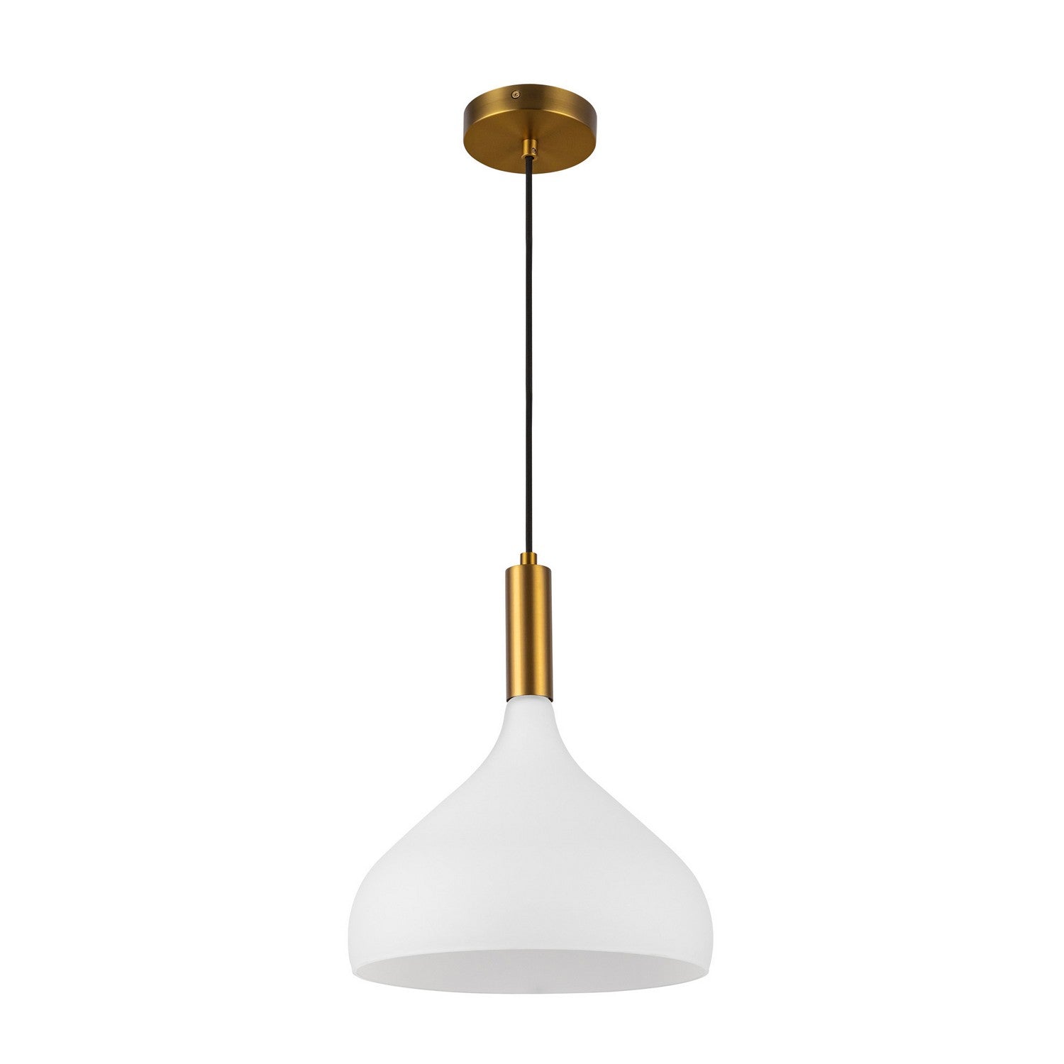 Alora - PD532312AGOP - One Light Pendant - Belleview - Aged Gold/Opal Glass