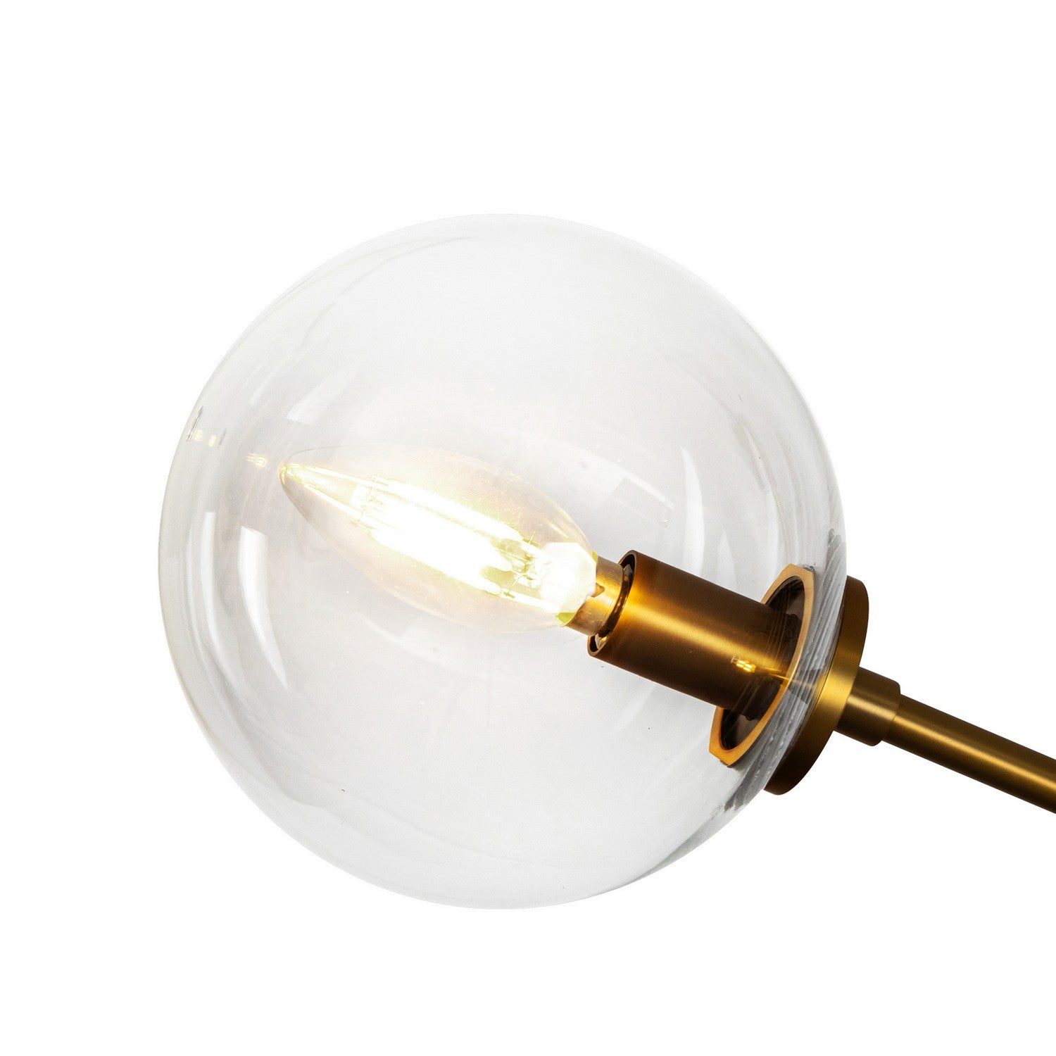 Alora - LP549448AGCL - Four Light Linear Pendant - Cassia - Aged Gold/Clear Glass