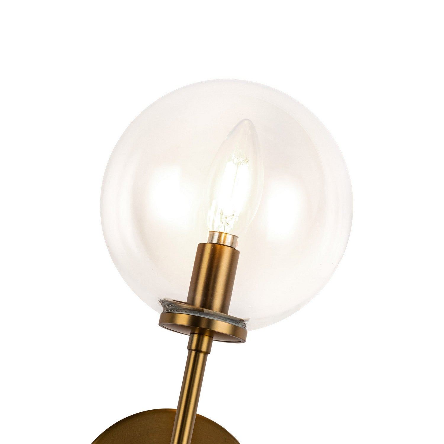 Alora - WV549101AGCL - One Light Wall Vanity - Cassia - Aged Gold/Clear Glass