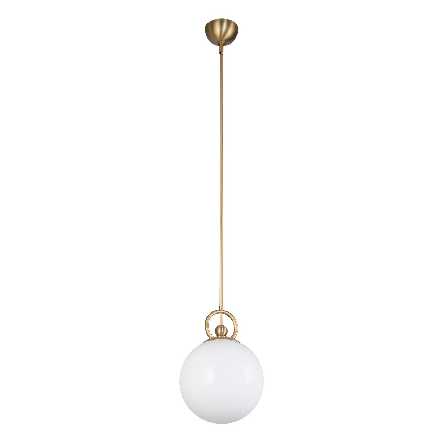 Alora - PD407910BGGO - One Light Pendant - Fiore - Brushed Gold/Glossy Opal Glass