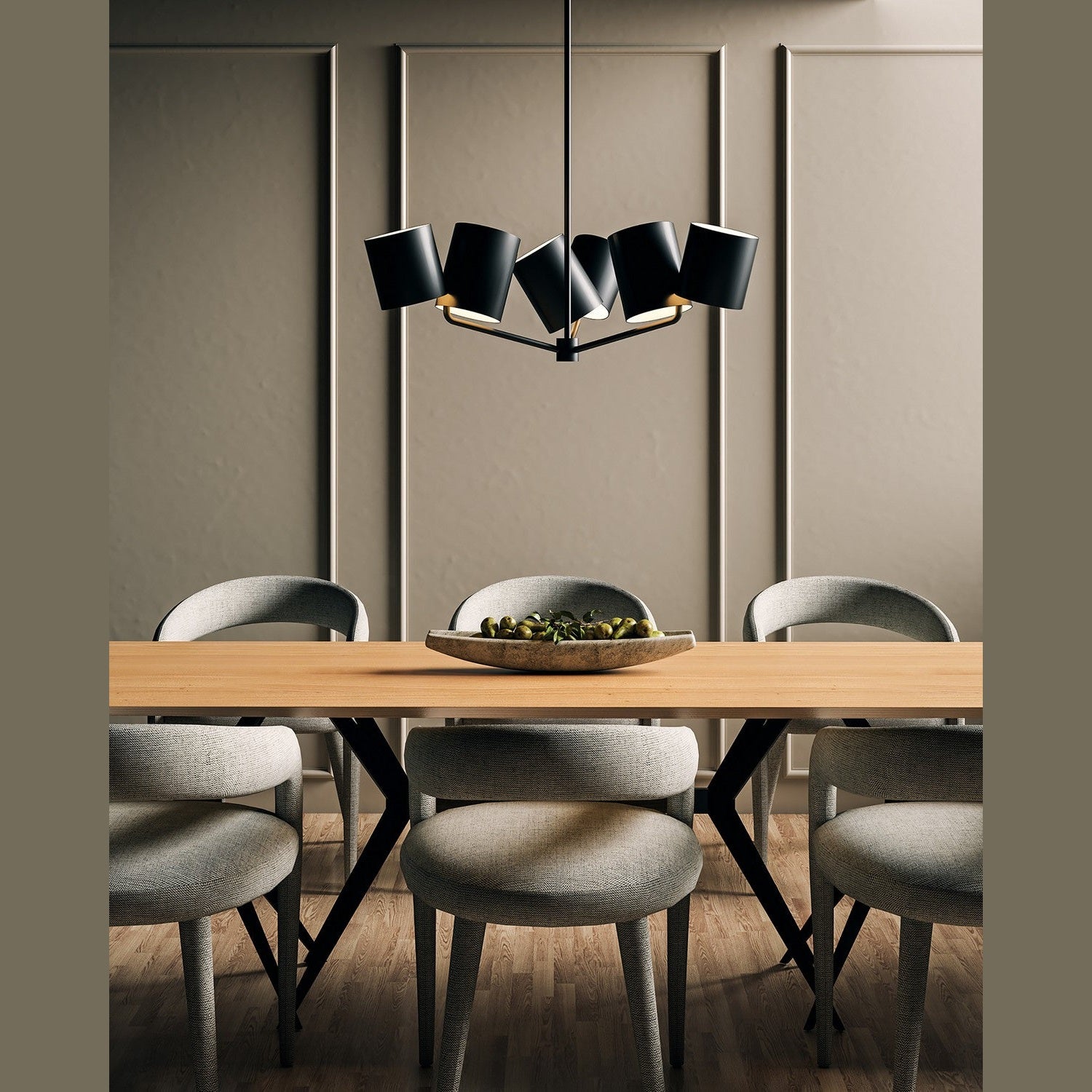 Kuzco Lighting - CH58830-BK - Six Light Chandelier - Keiko - Black