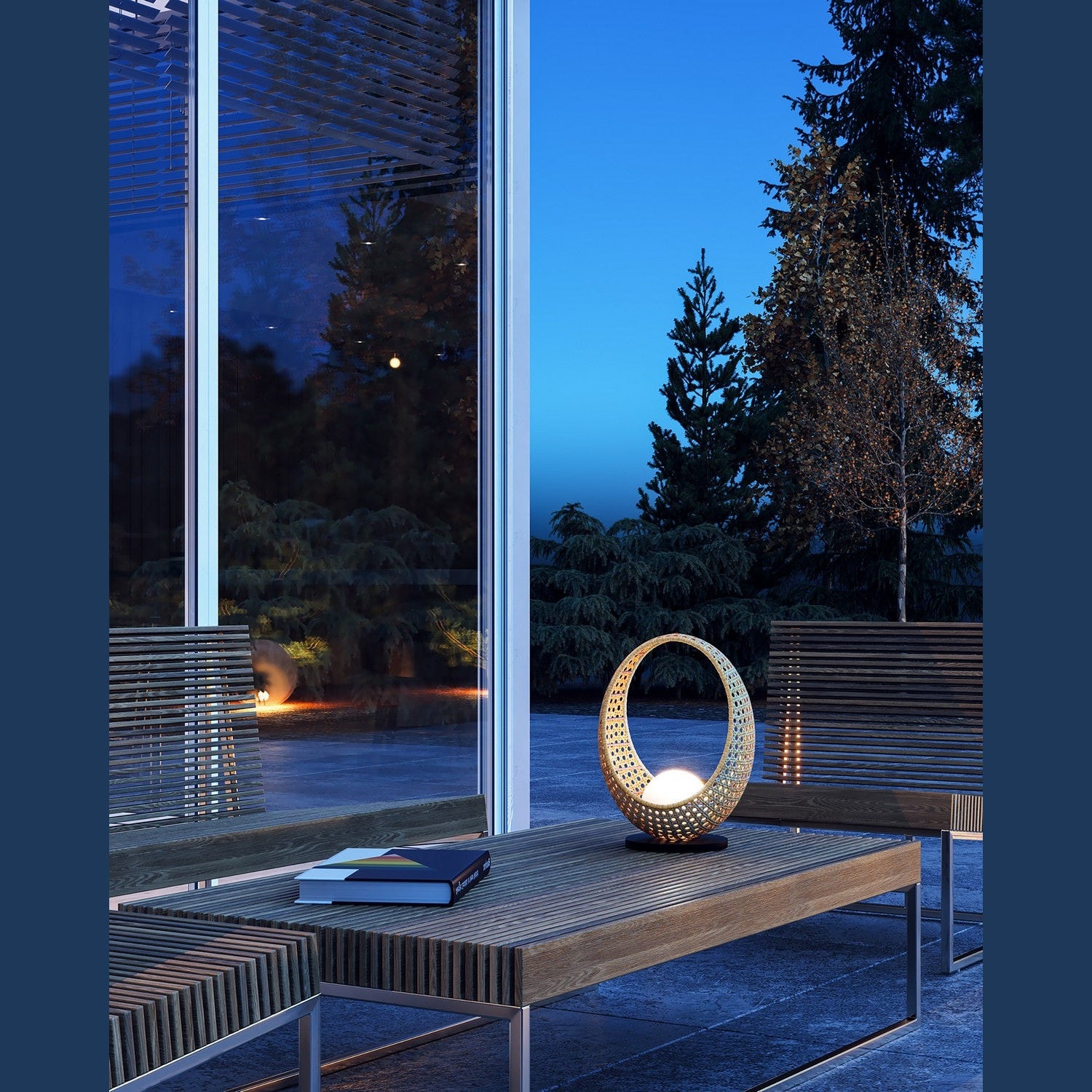 Kuzco Lighting - TL20616-BK/OP - LED Table Lamp - Lanai - Black/Opal Glass