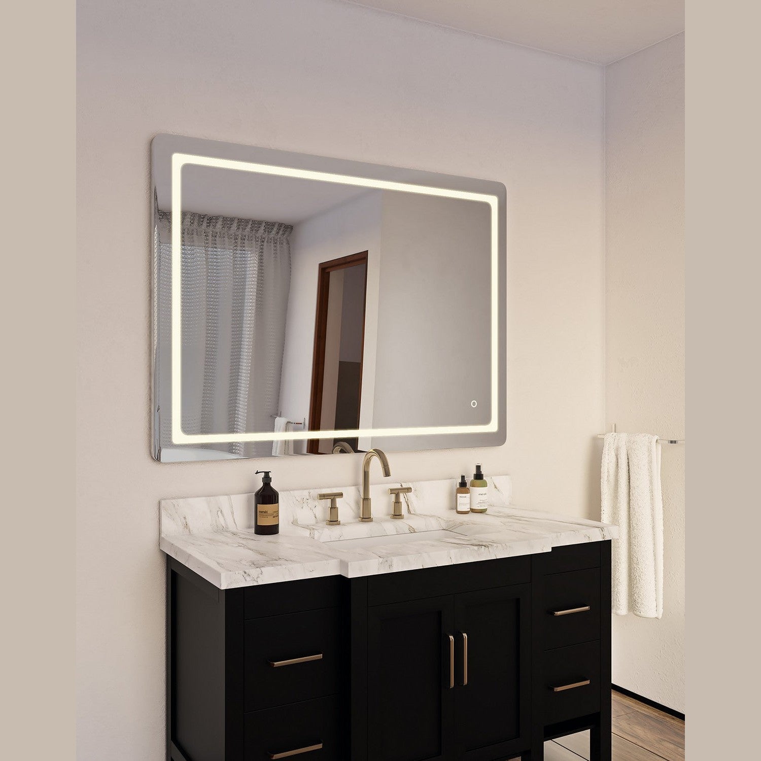 Kuzco Lighting - VM30360-5CCT - LED Vanity Mirror - Seneca - Sandblasted Merc Edge