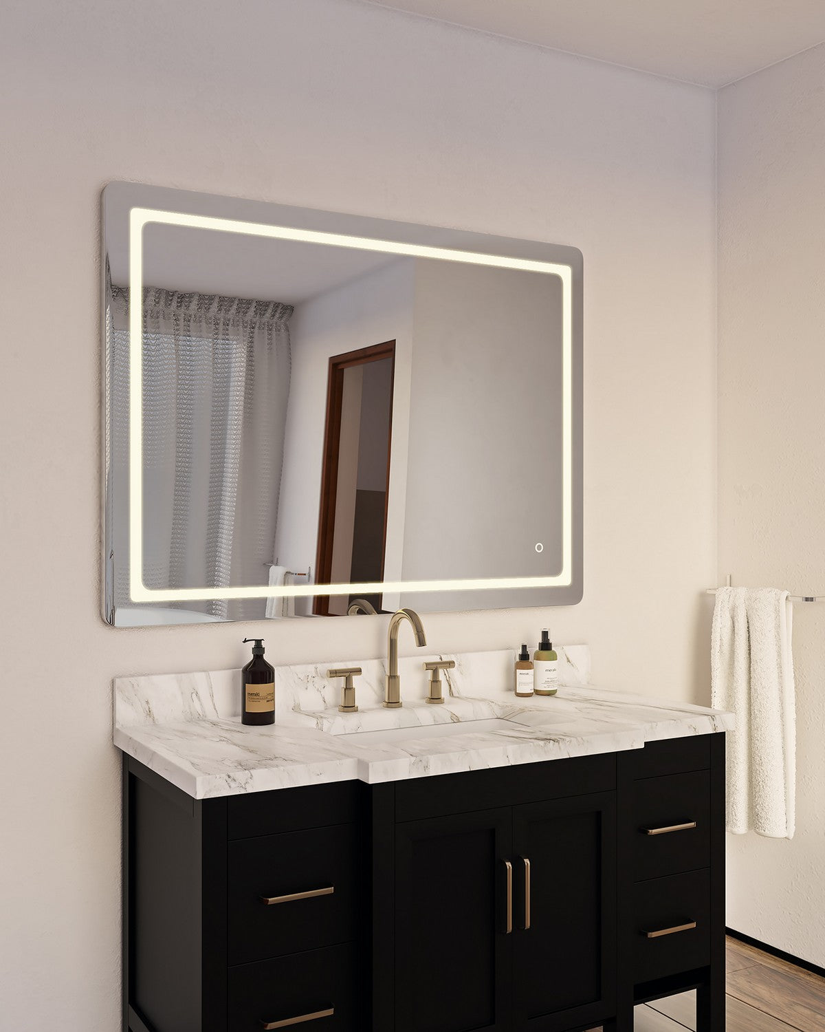 Kuzco Lighting - VM30360-5CCT - LED Vanity Mirror - Seneca - Sandblasted Merc Edge