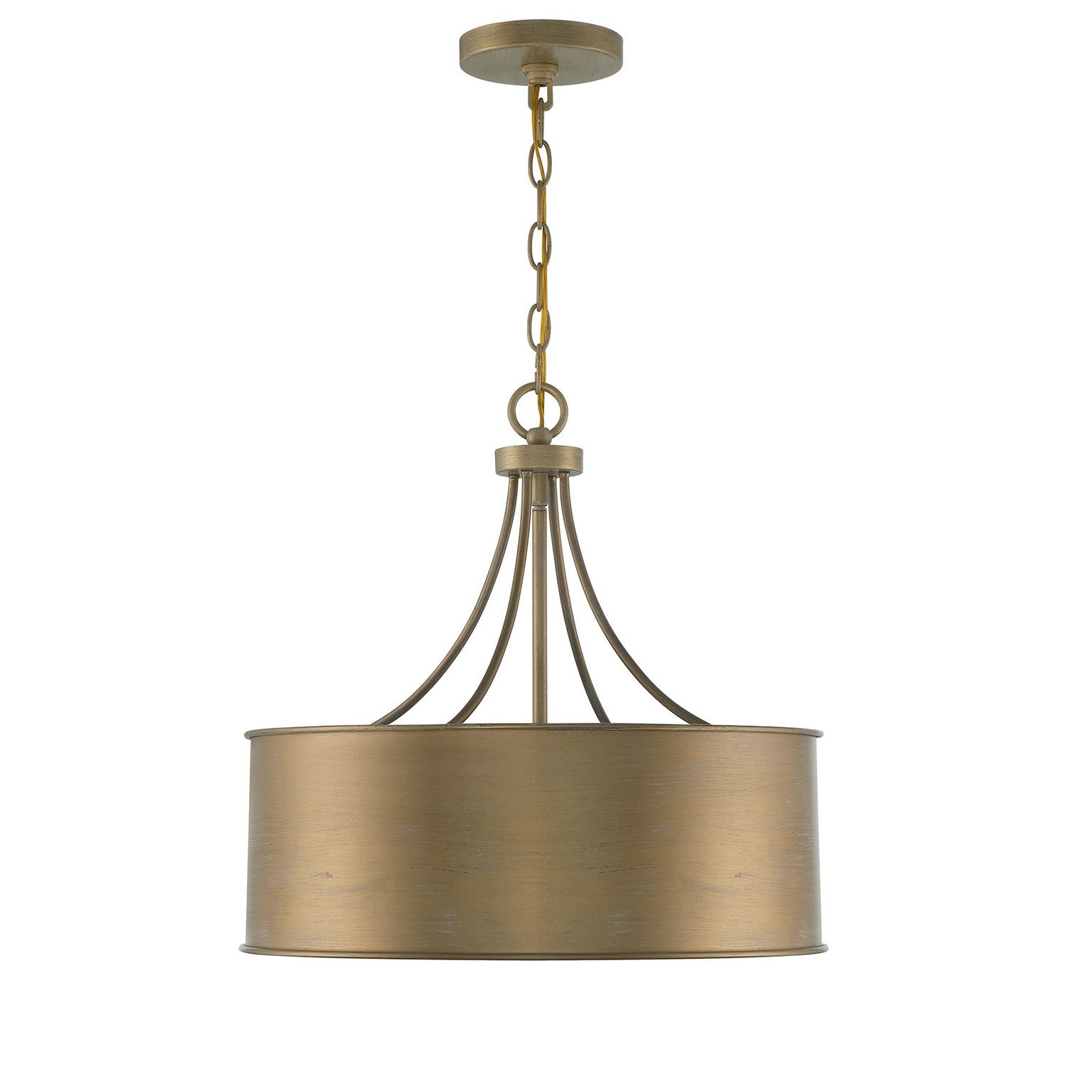 Meridian - M7040BG - Four Light Pendant - Brushed Gold