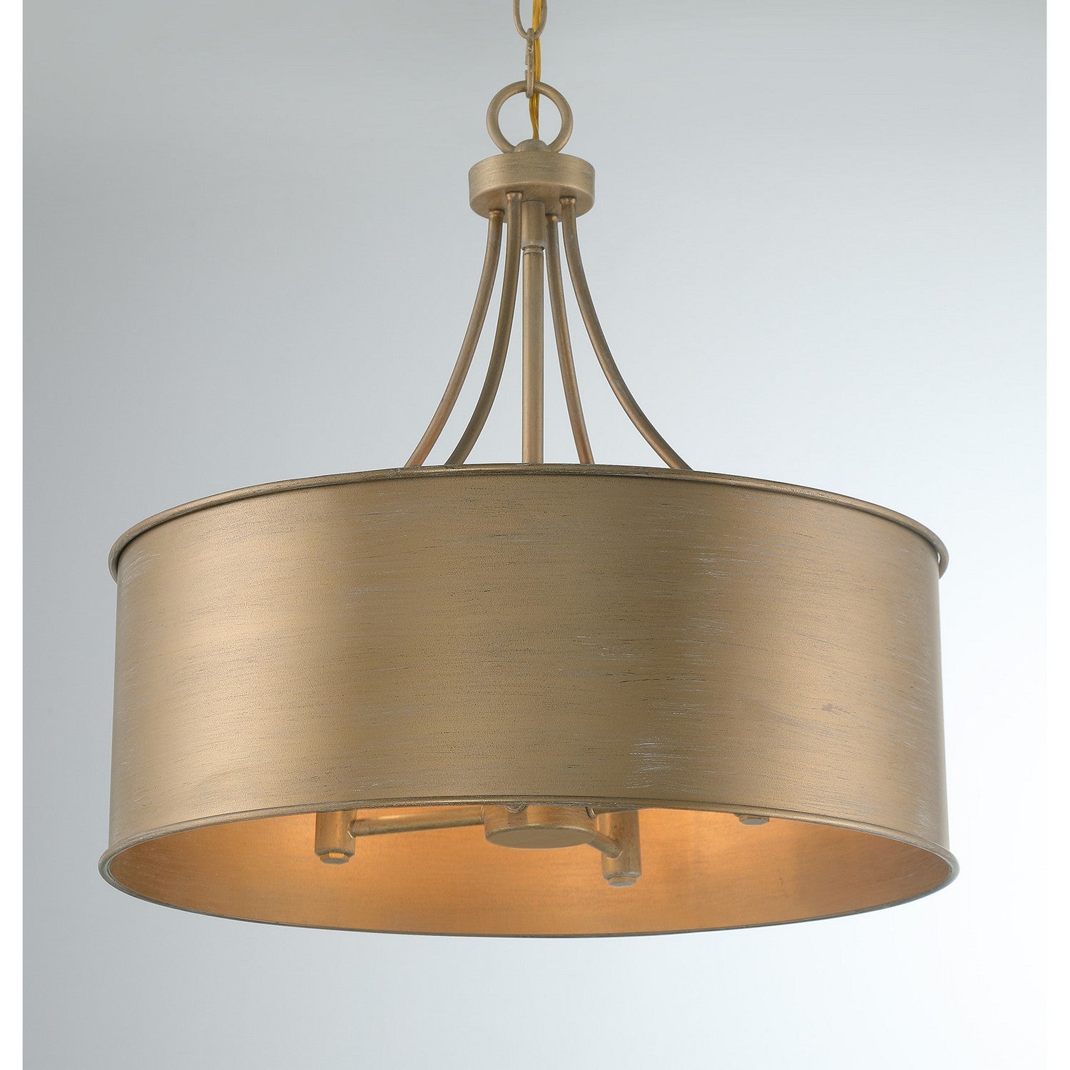 Meridian - M7040BG - Four Light Pendant - Brushed Gold